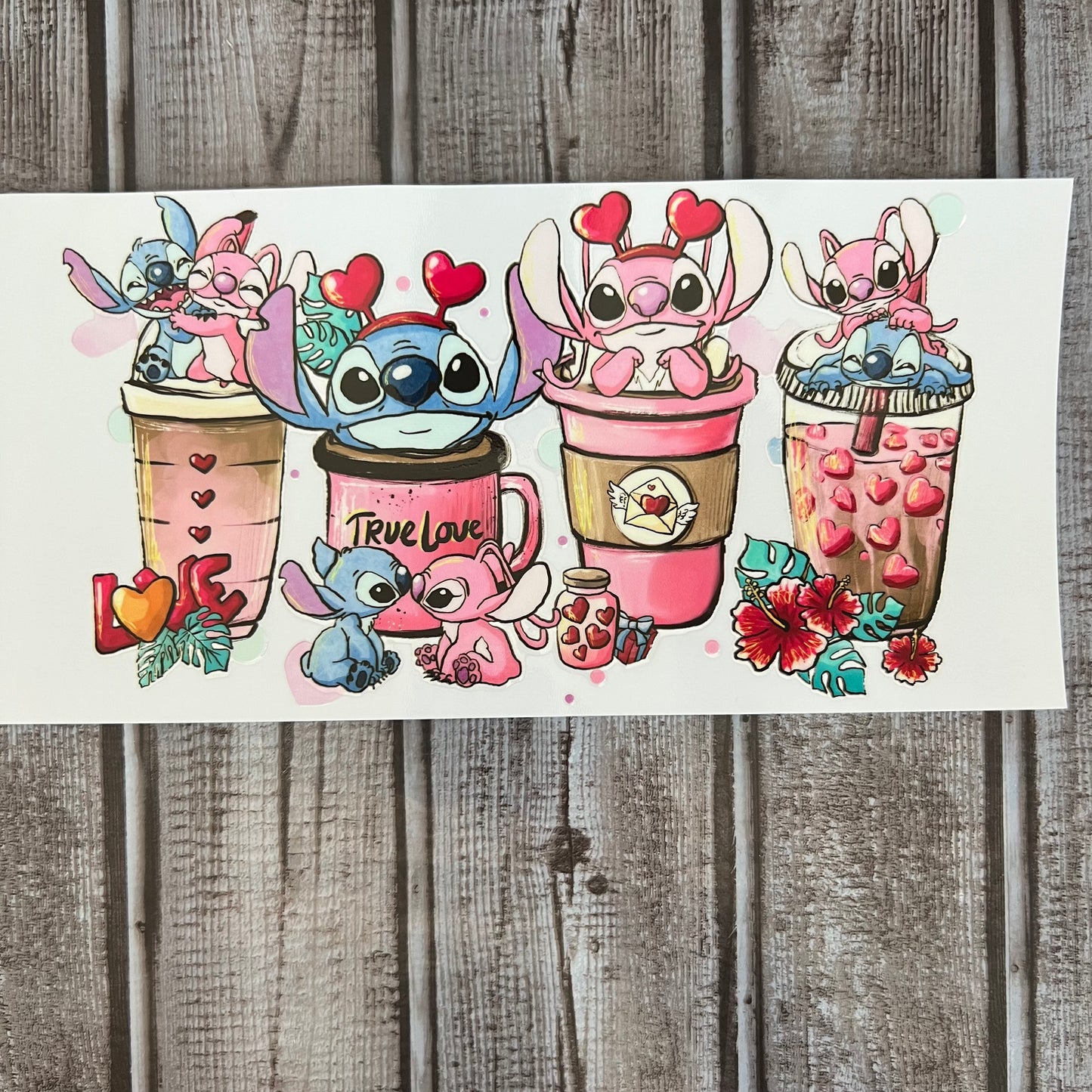 Alien Valentine 16oz Cup Wrap - UV DTF - DTF033