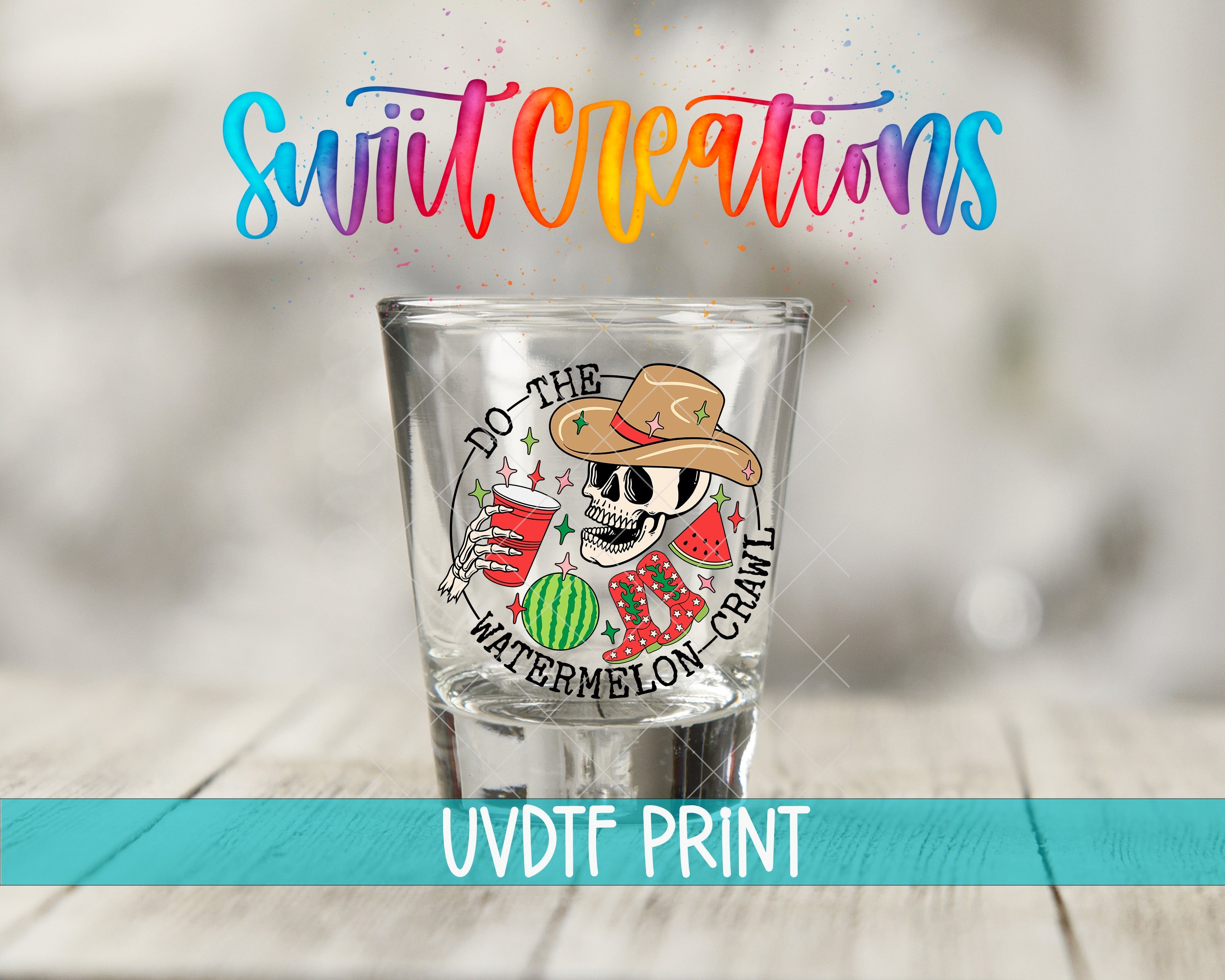 a shot glass with a picture of a mexican skull on it