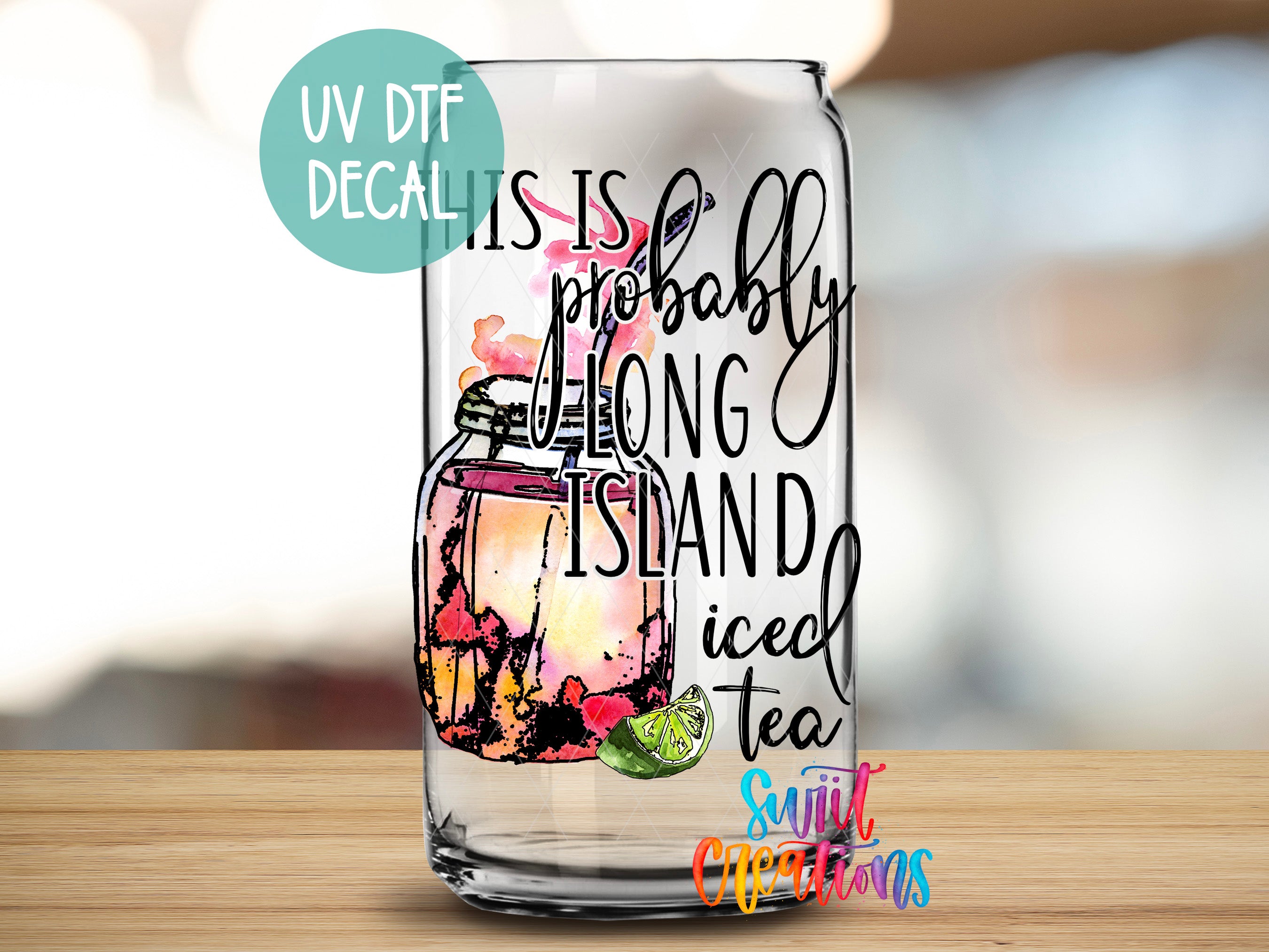 a glass with a picture of a jar on it