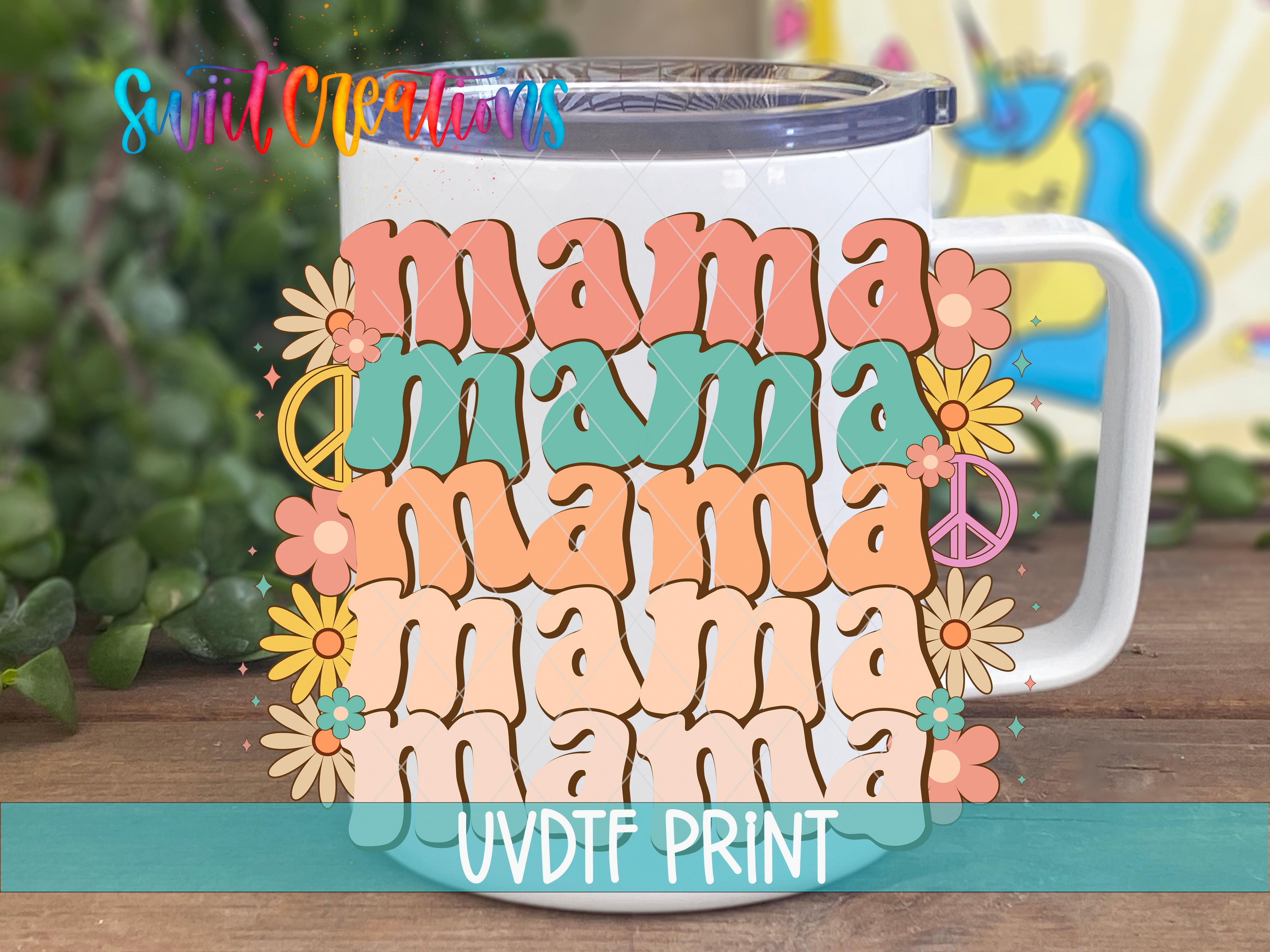 a coffee mug with the words mama mama on it