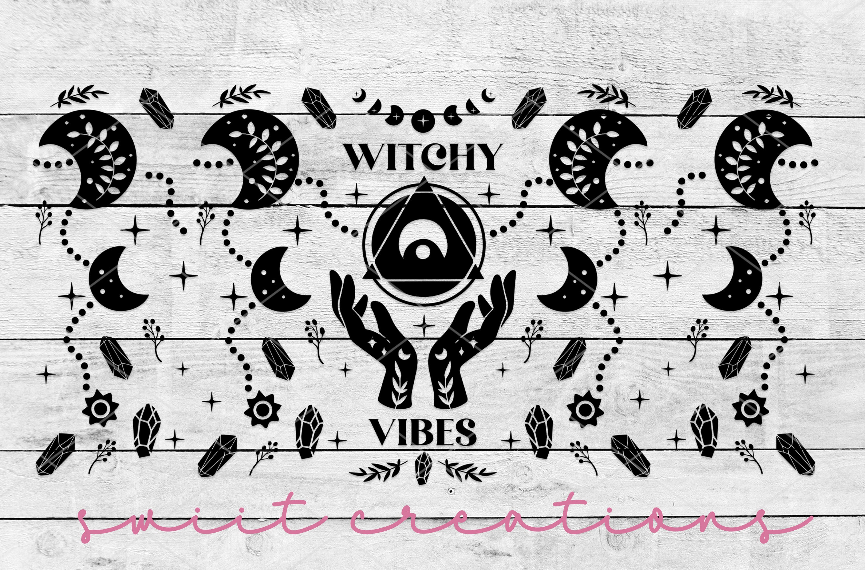 a wooden sign that says witch vibes on it