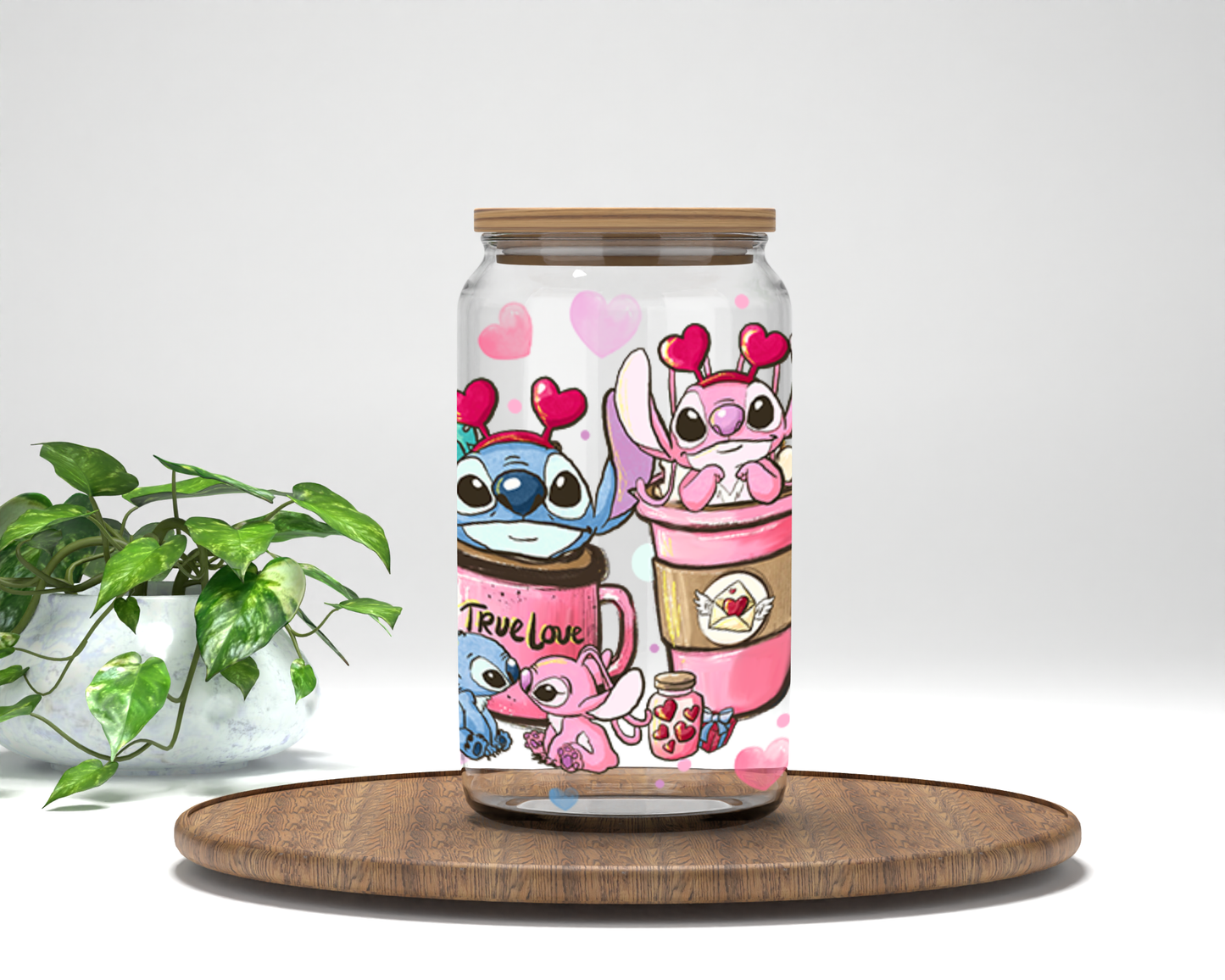 Alien Valentine 16oz Cup Wrap - UV DTF - DTF033