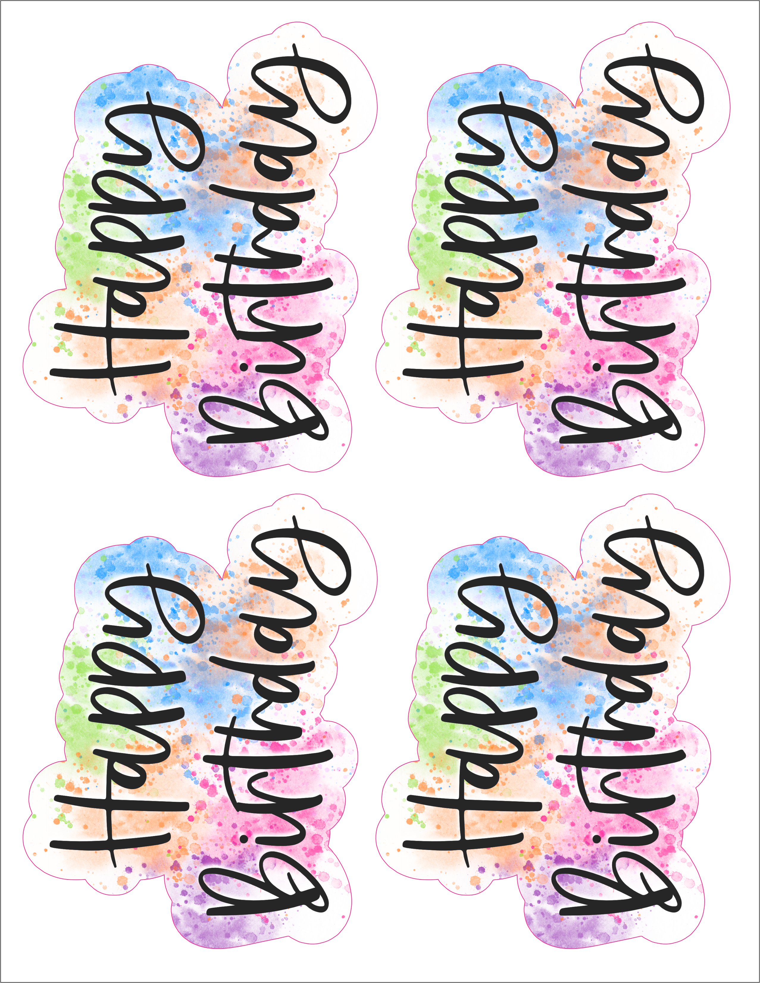 Happy Birthday Sticker (RG01)