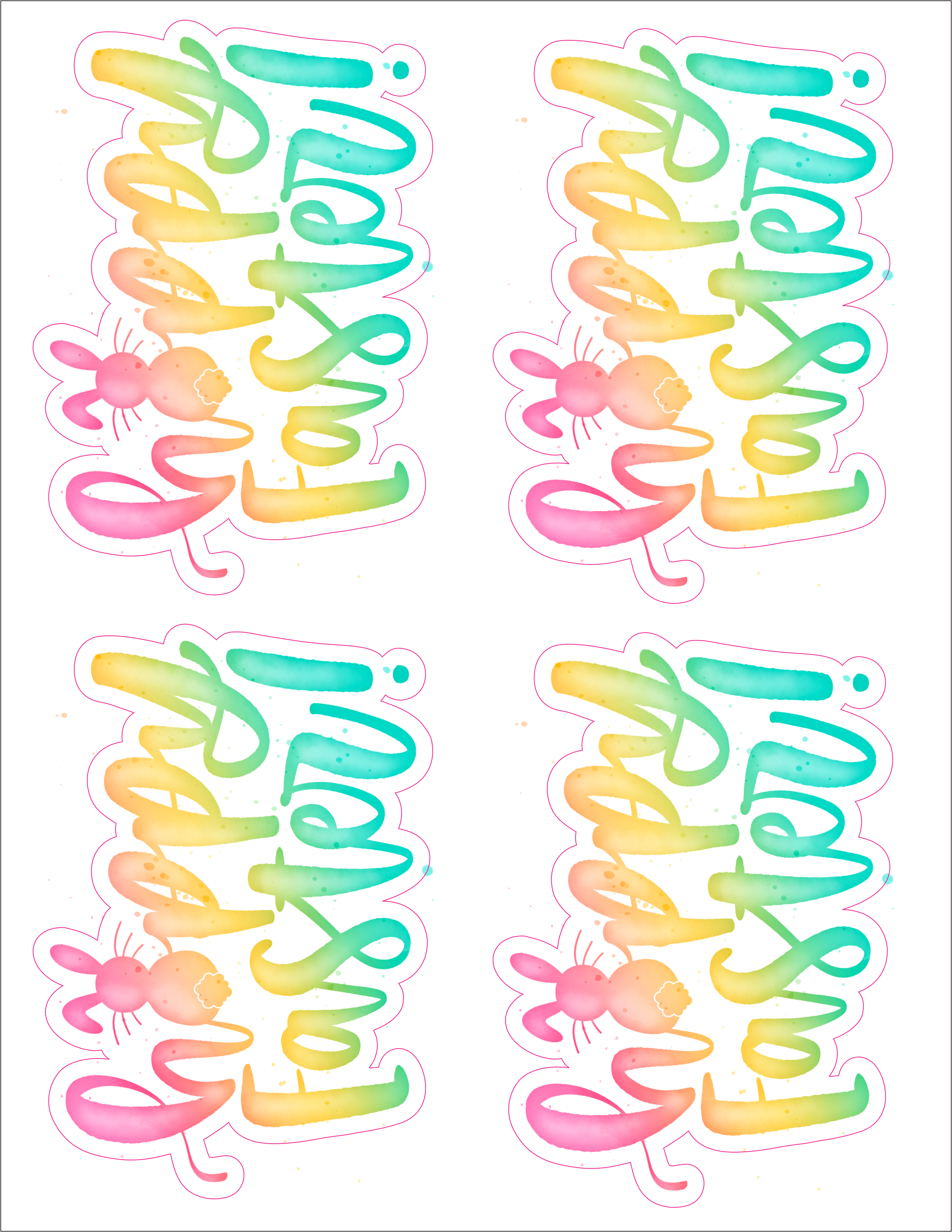 Happy Easter Sticker (RG02)