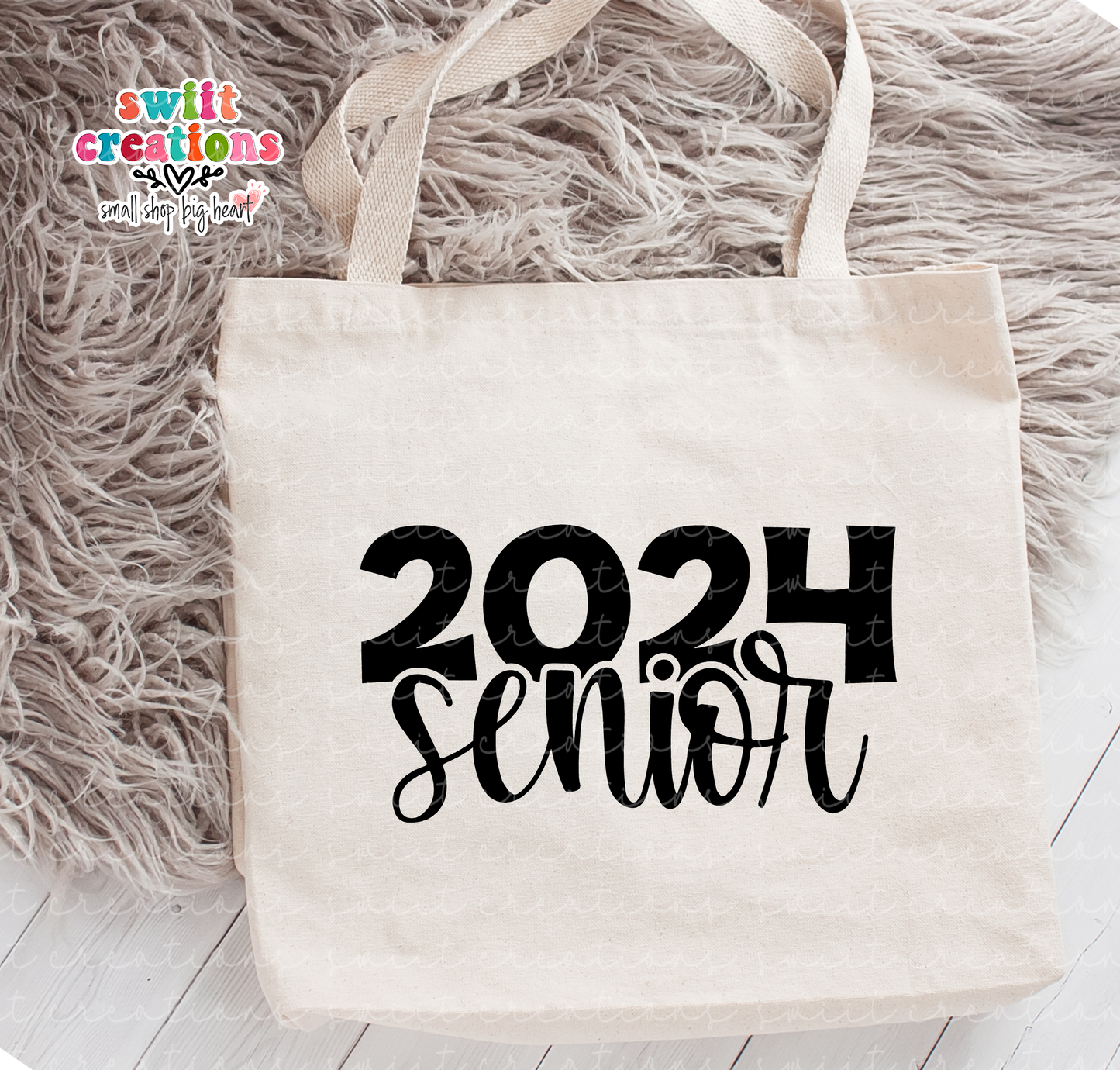 Senior 2024 Large Linen Tote (LLT552)