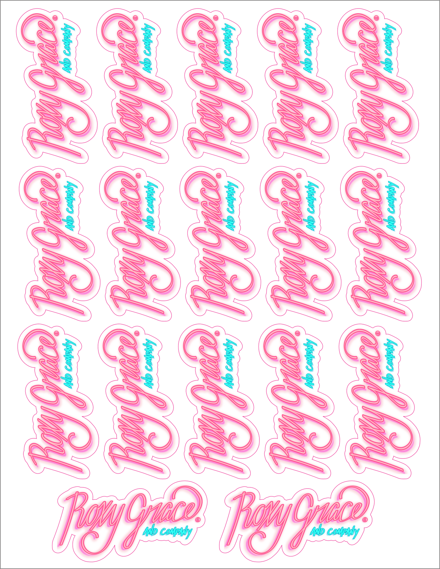 Roxy Grace 3" Sticker (RG03)