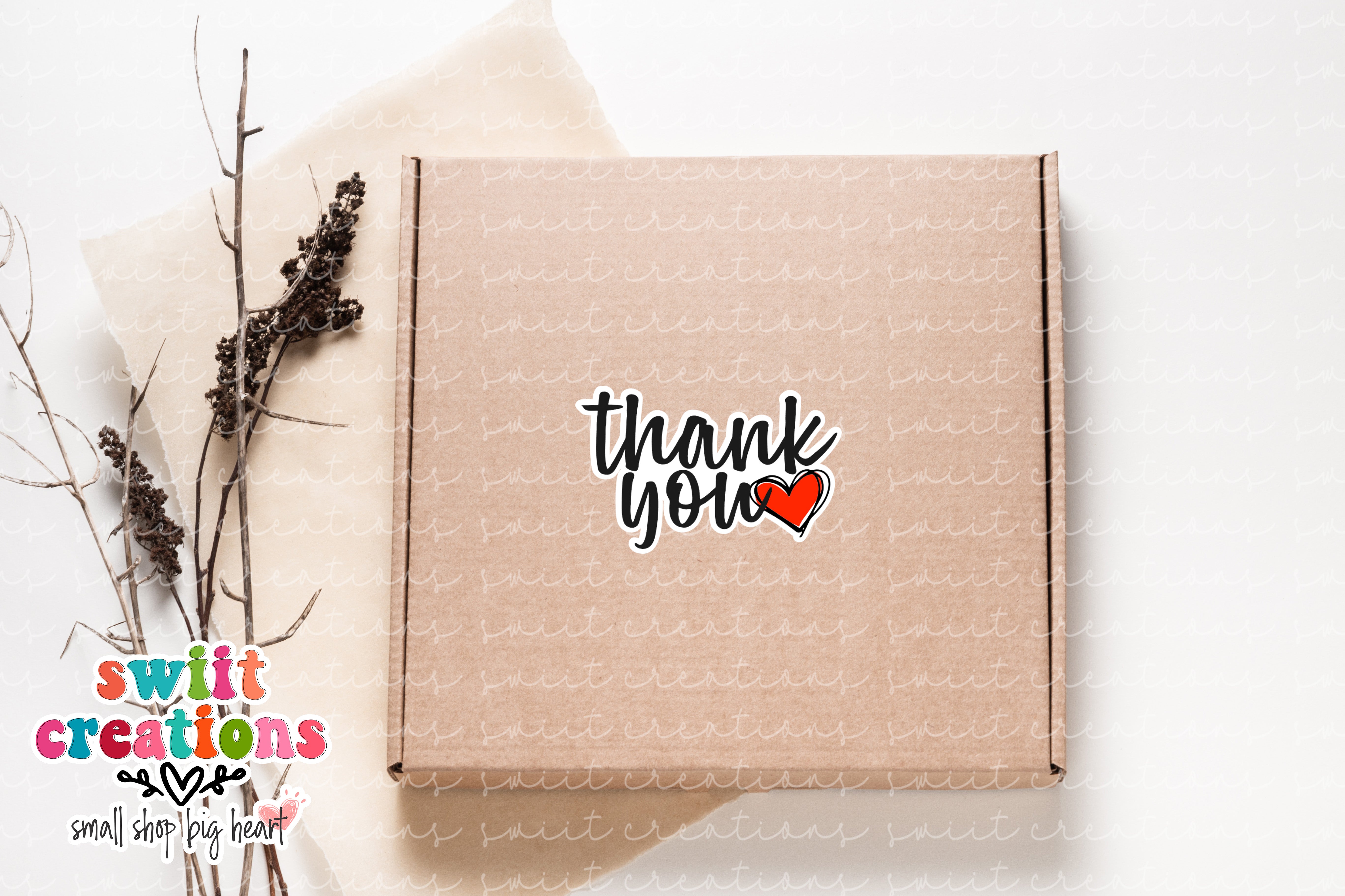 Thank You Heart Sticker (SB01)