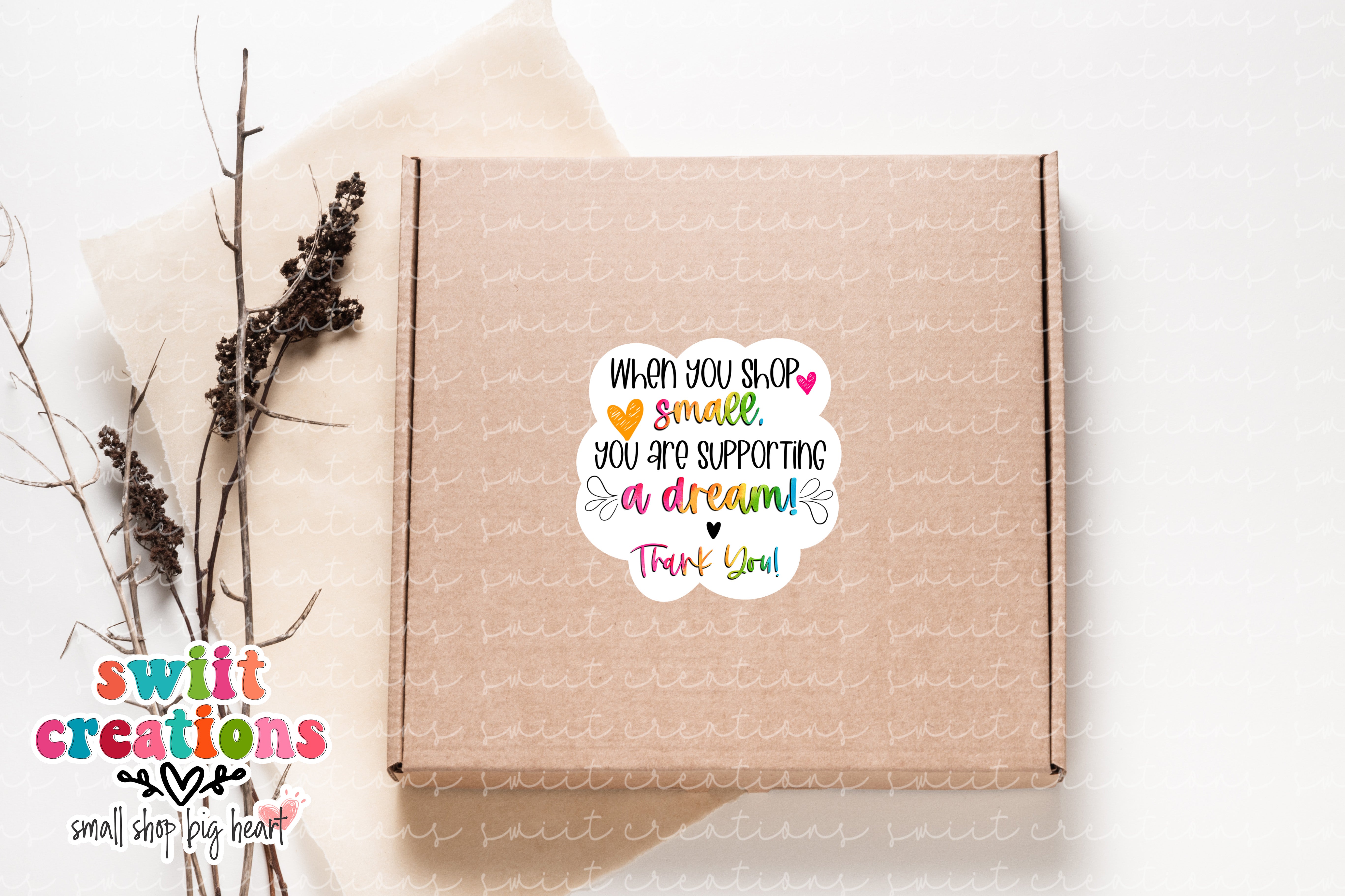 Thank You for Shopping Small Sticker (SB21)
