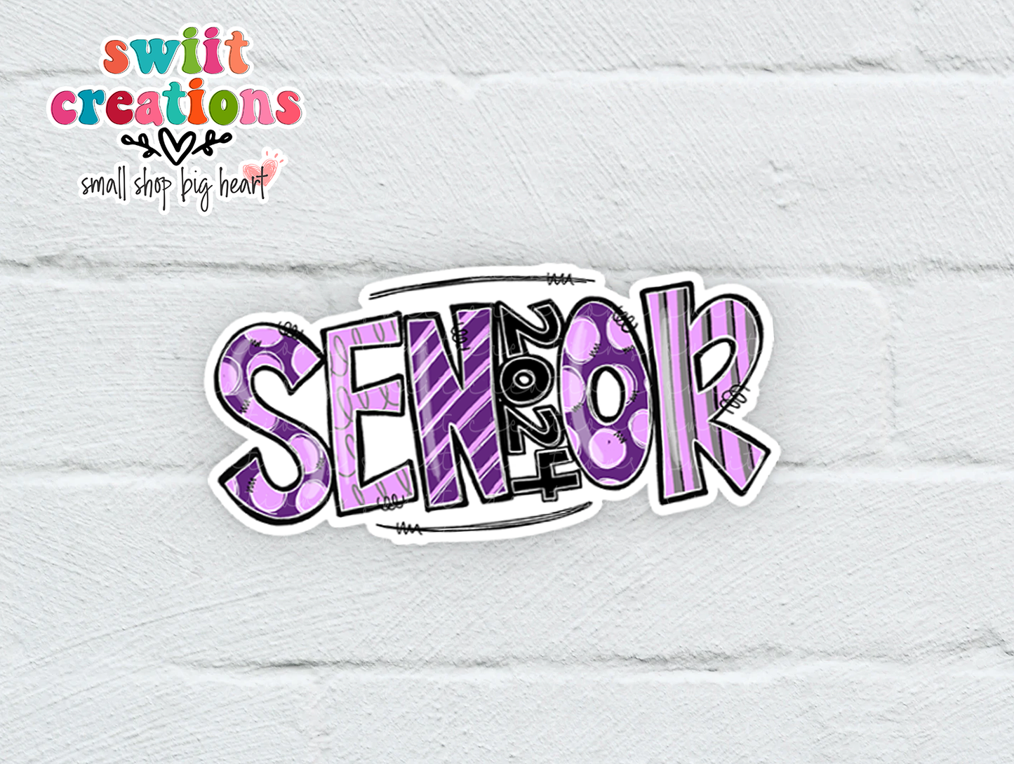 Senior 2024 Purple Waterproof Sticker (SS731) | SCD731