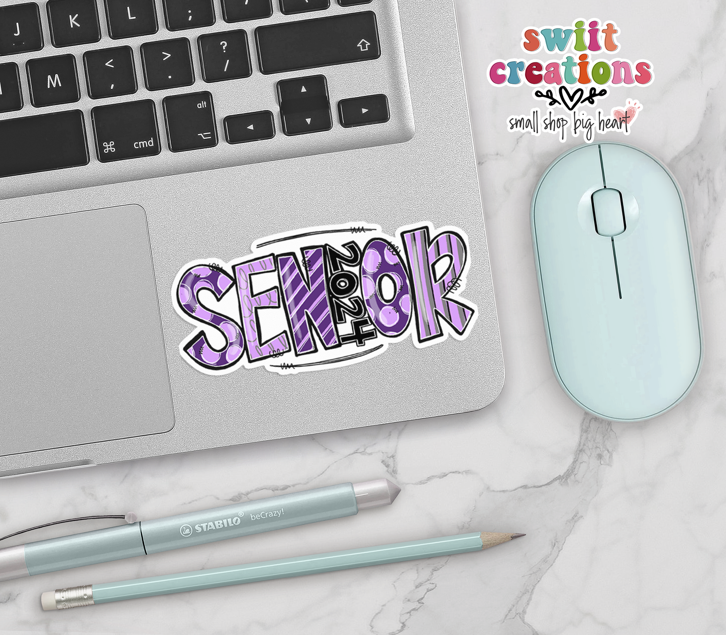 Senior 2024 Purple Waterproof Sticker (SS731) | SCD731