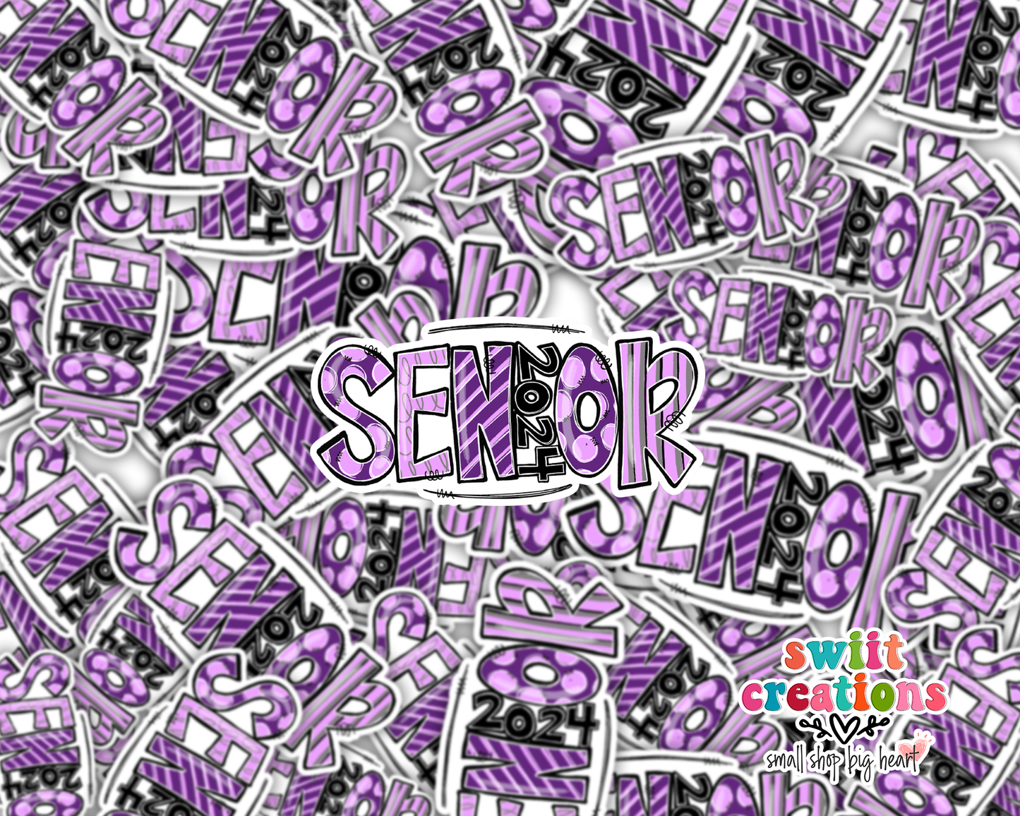 Senior 2024 Purple Waterproof Sticker (SS731) | SCD731