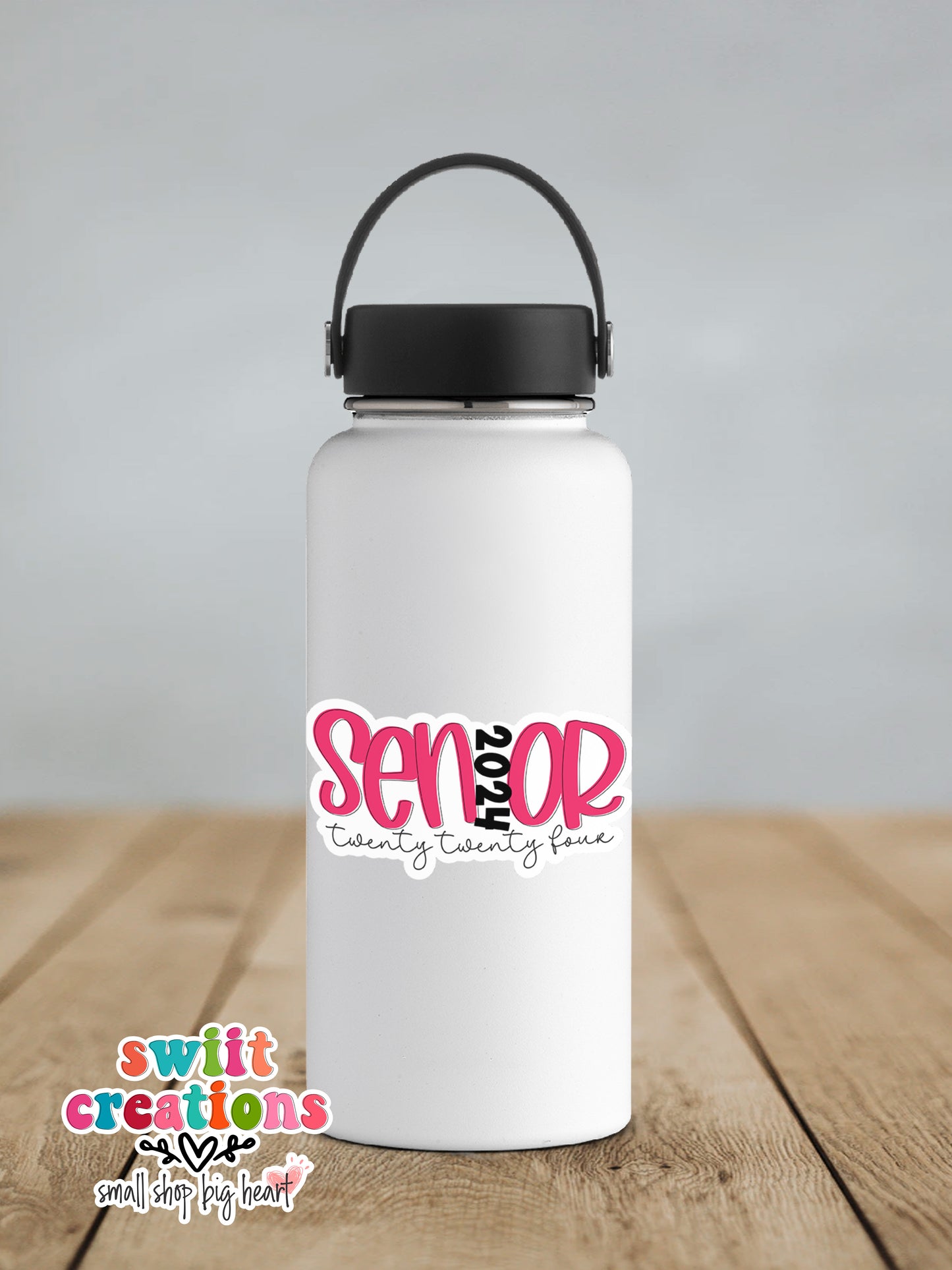Senior 2024 Pink Waterproof Sticker SS742