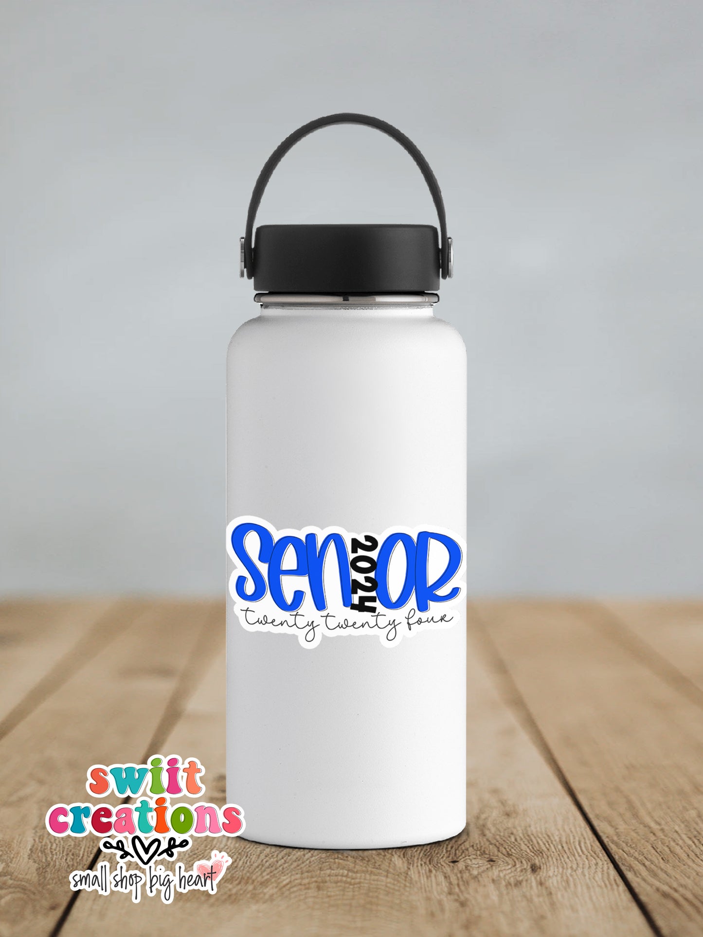 Senior 2024 Blue Waterproof Sticker SS744