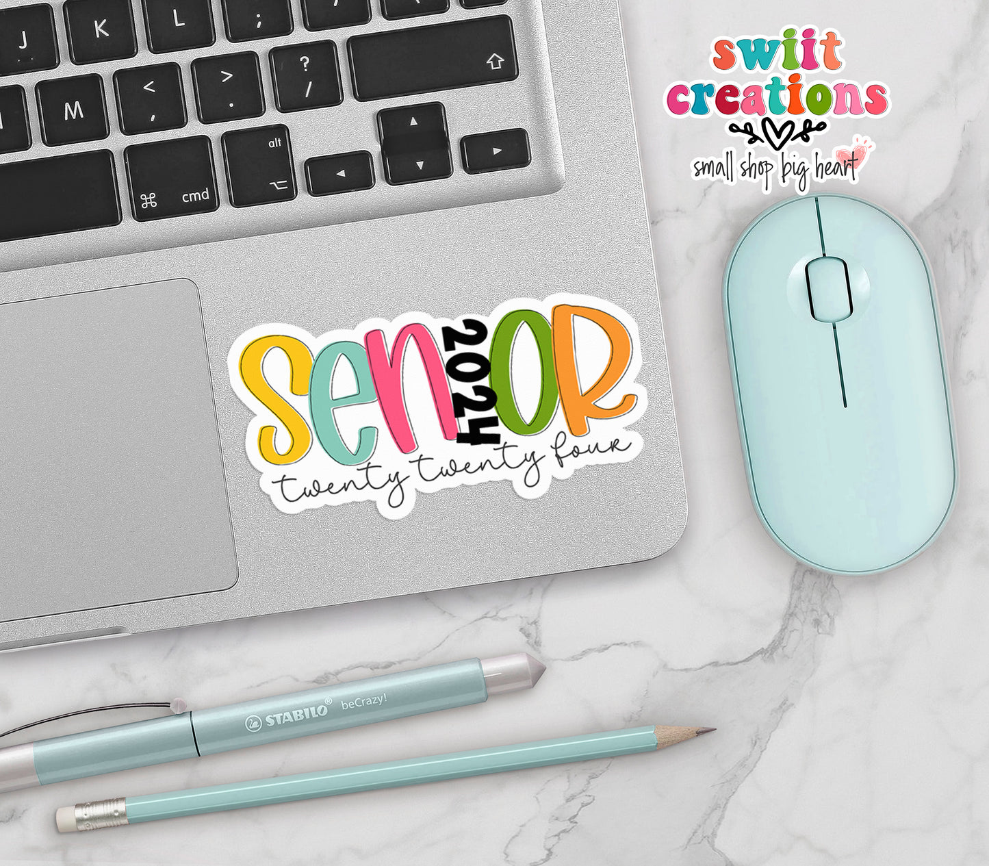 Senior 2024 Colorful Waterproof Sticker SS745