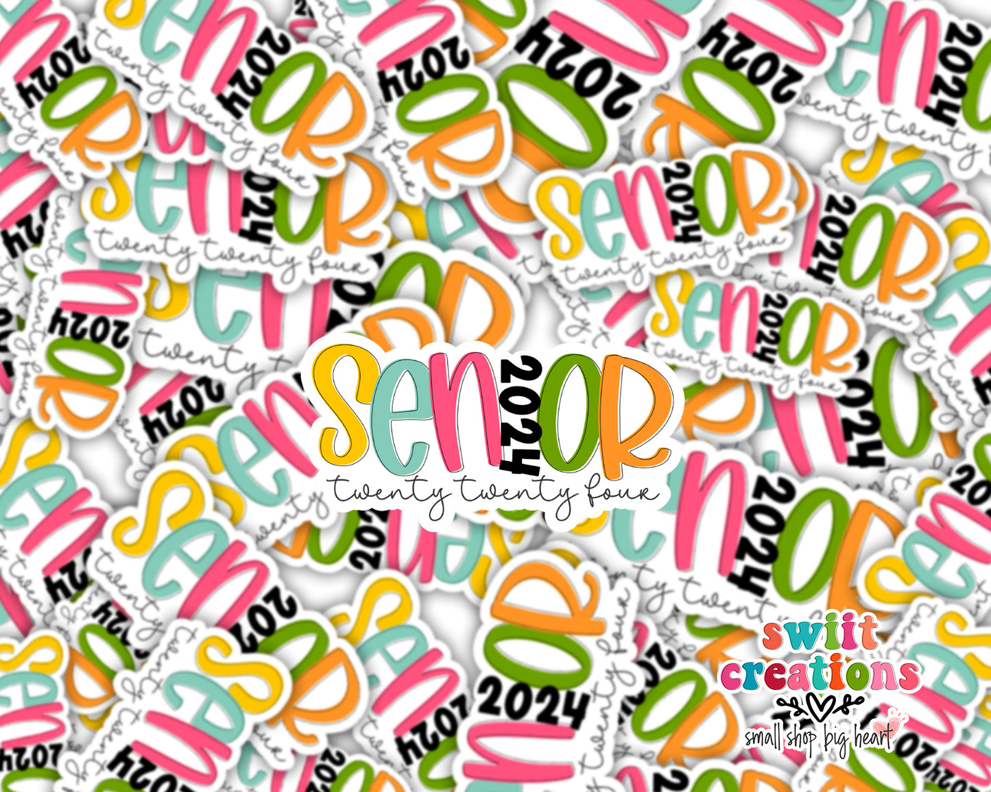Senior 2024 Colorful Waterproof Sticker SS745