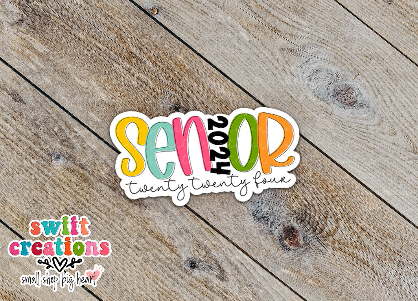 Senior 2024 Colorful Waterproof Sticker SS745