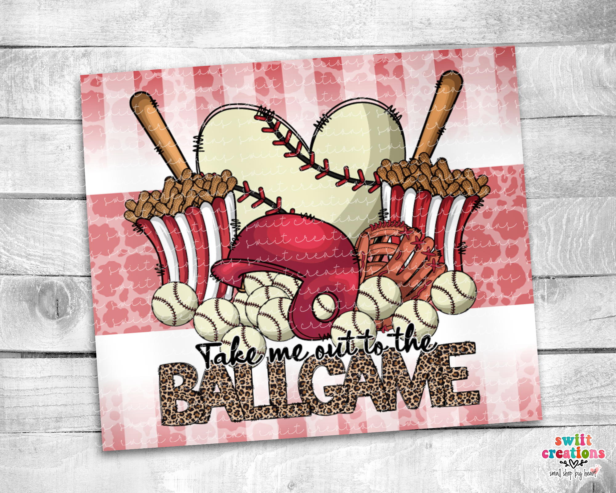 Take Me Out To The Ballgame Baseball Tumbler (T487)