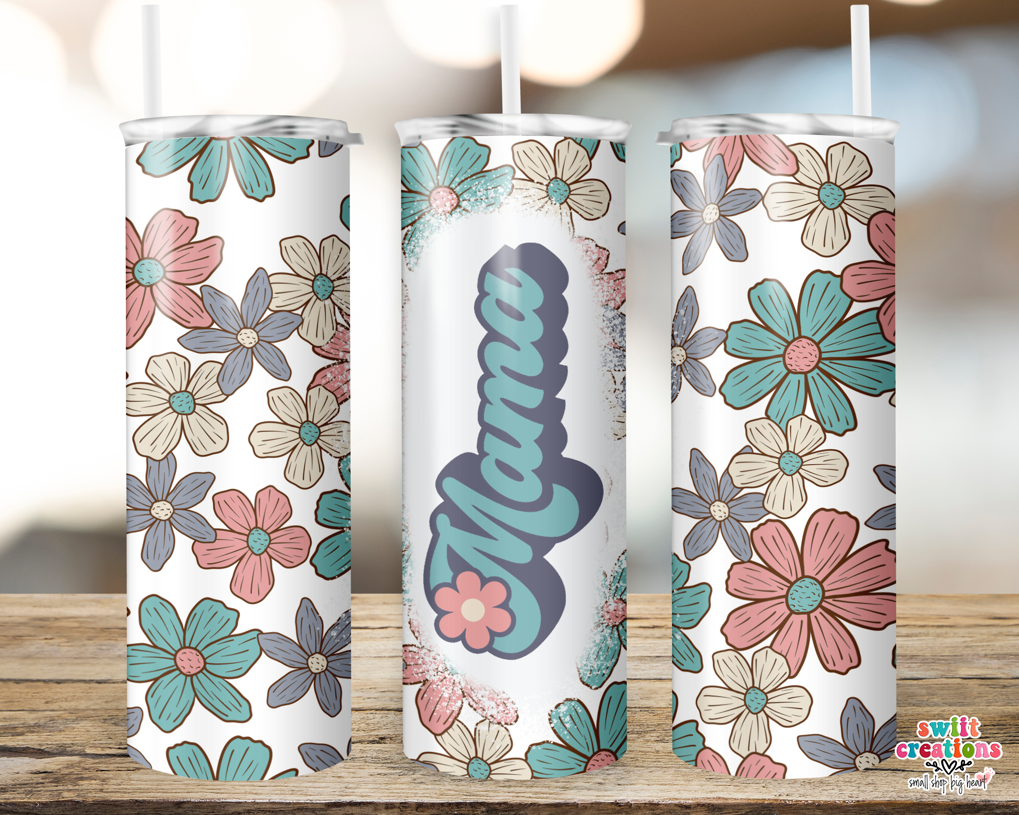 Mama Pastel Floral Tumbler (T505)