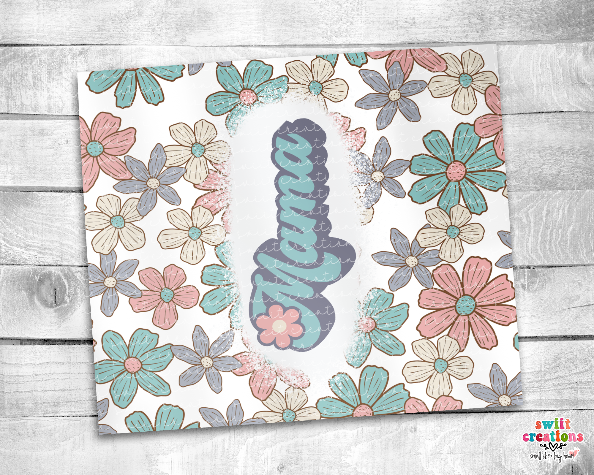 Mama Pastel Floral Tumbler (T505)