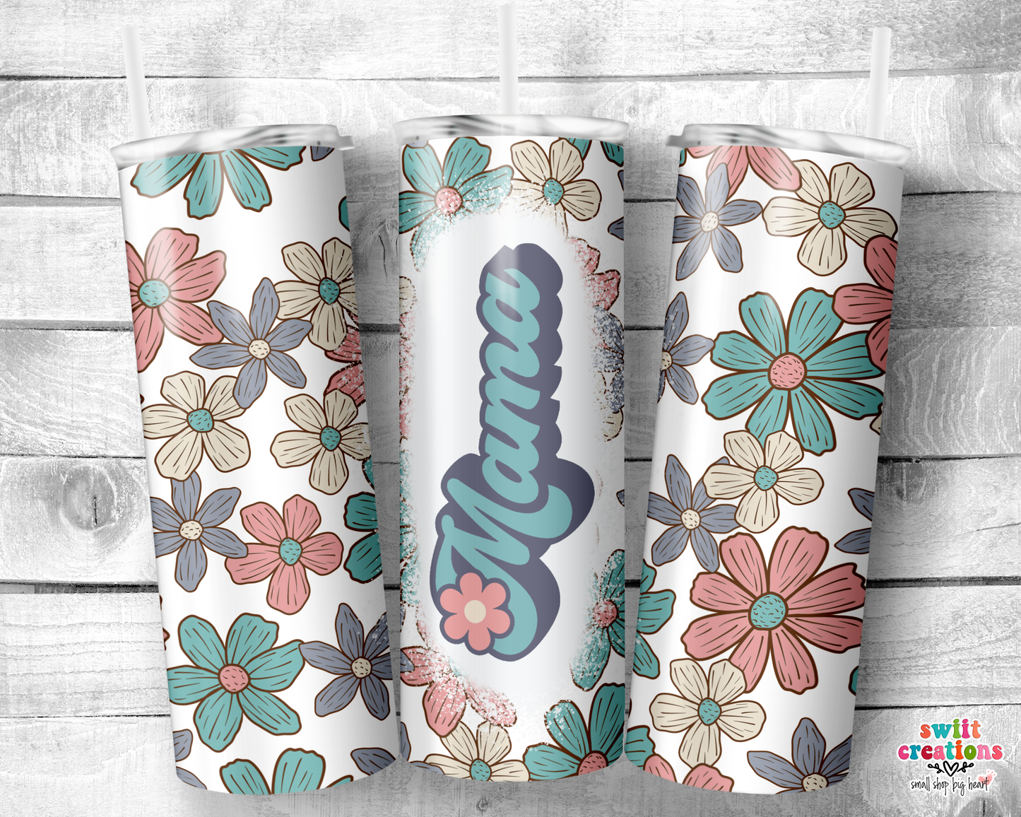 Mama Pastel Floral Tumbler (T505)