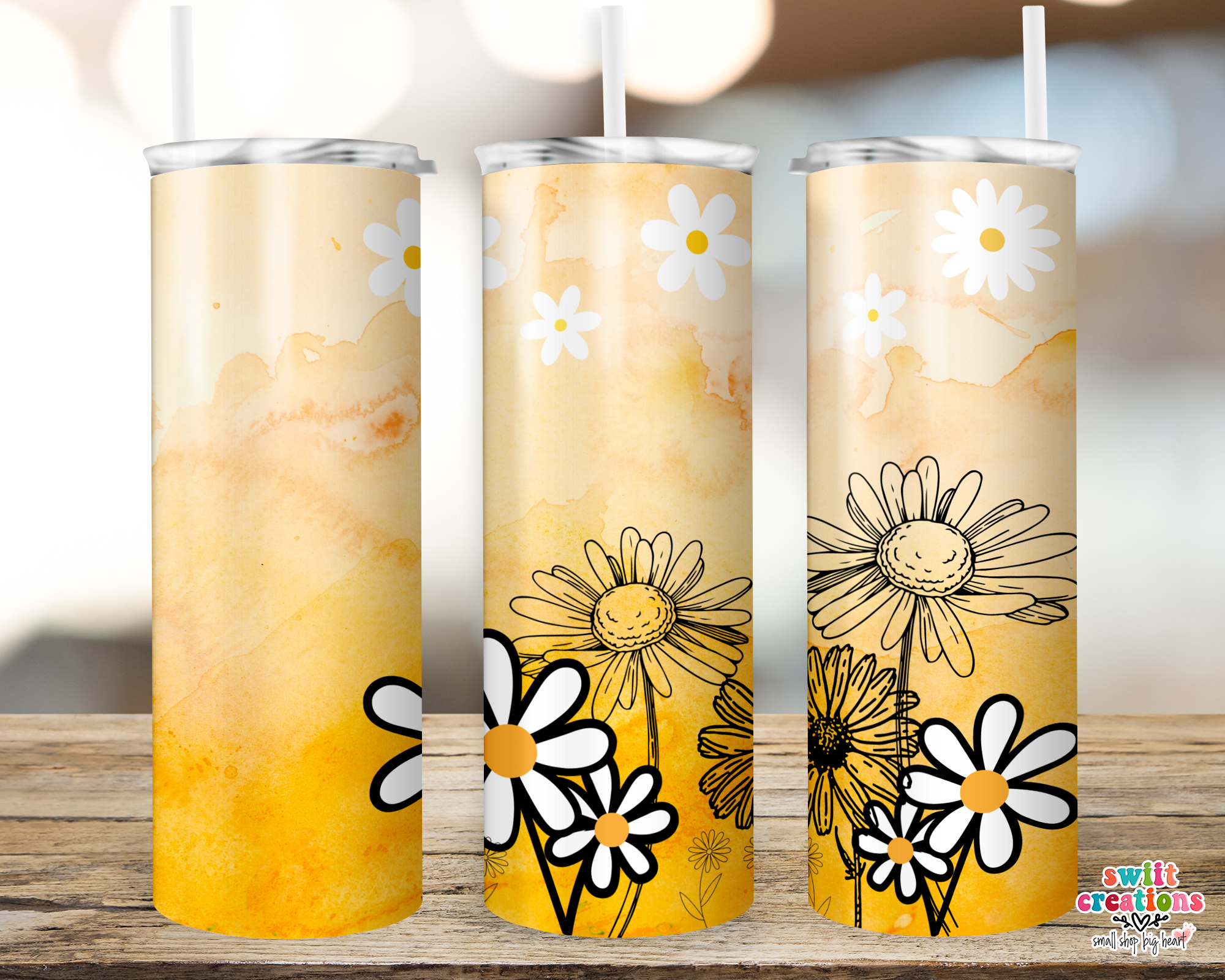 Yellow Daisies Tumbler (T514)