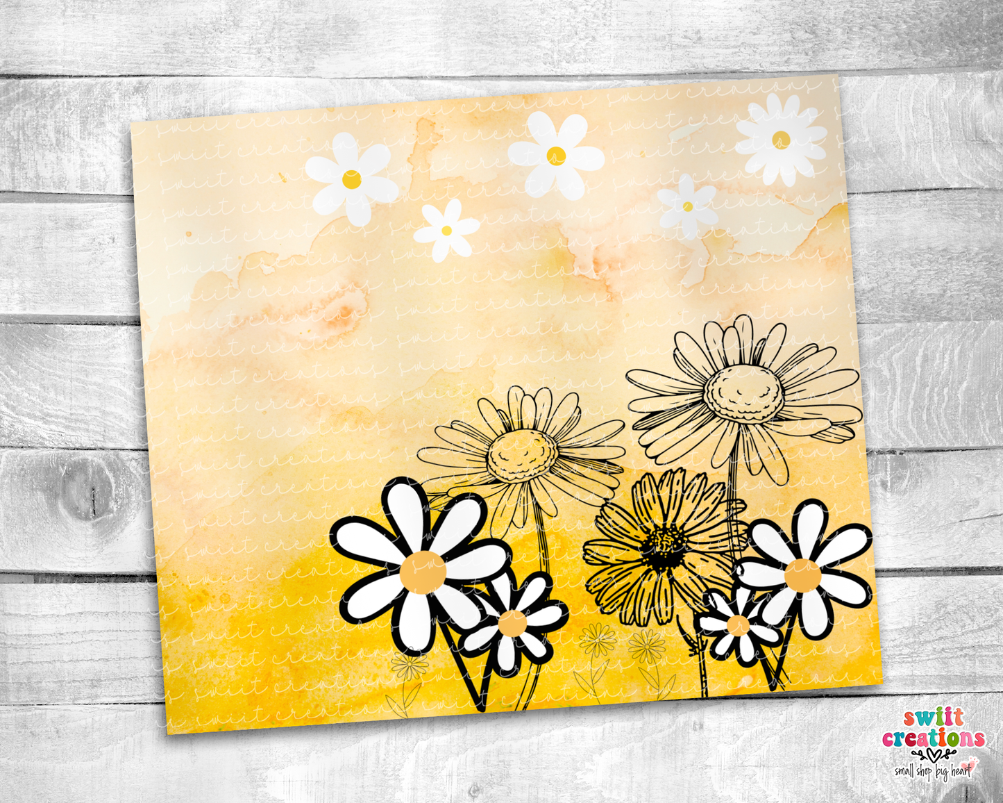 Yellow Daisies Tumbler (T514)