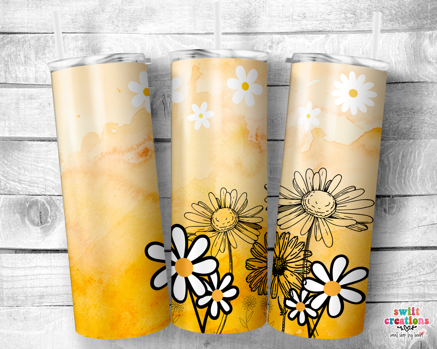 Yellow Daisies Tumbler (T514)
