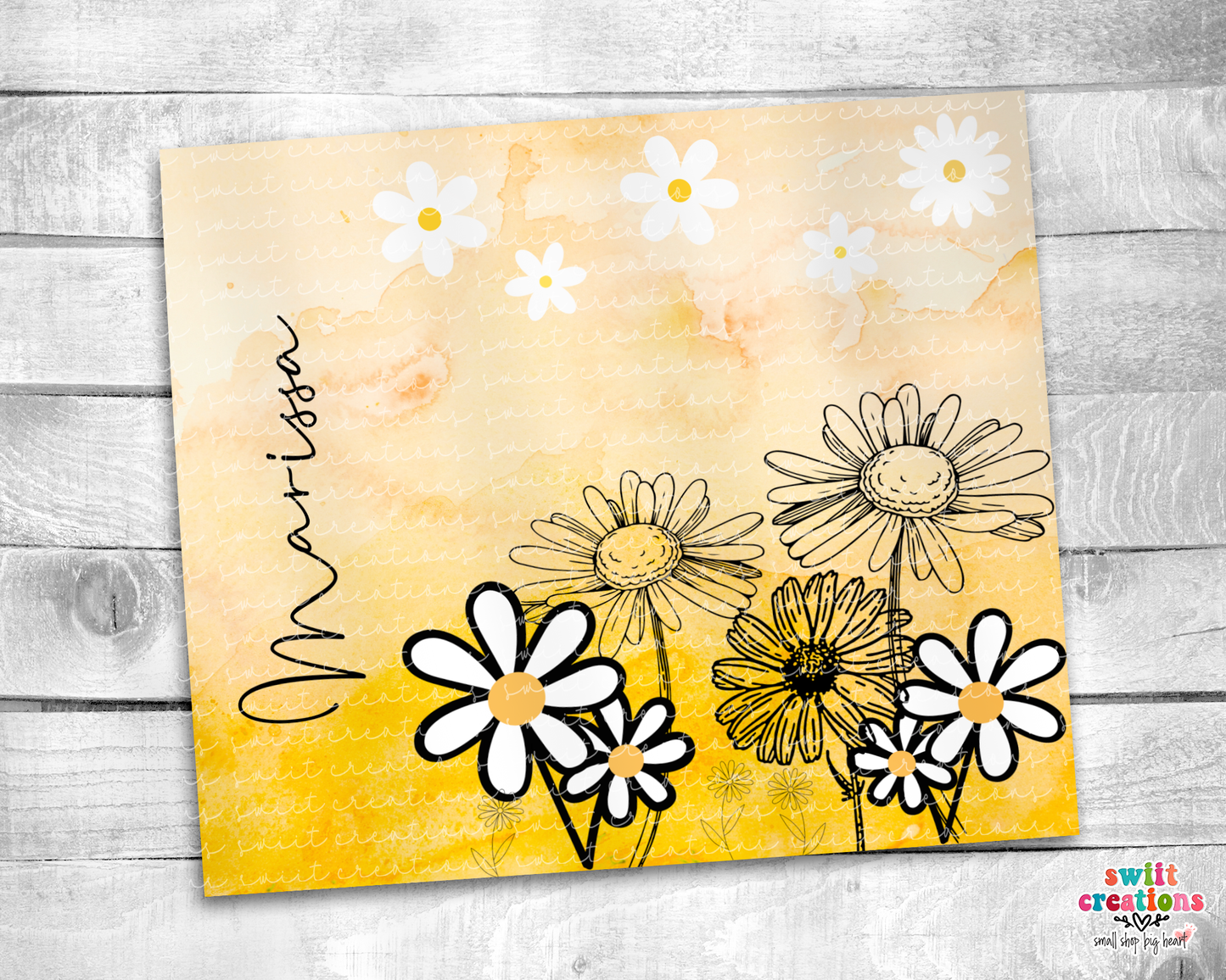 Yellow Daisies Tumbler (T514)