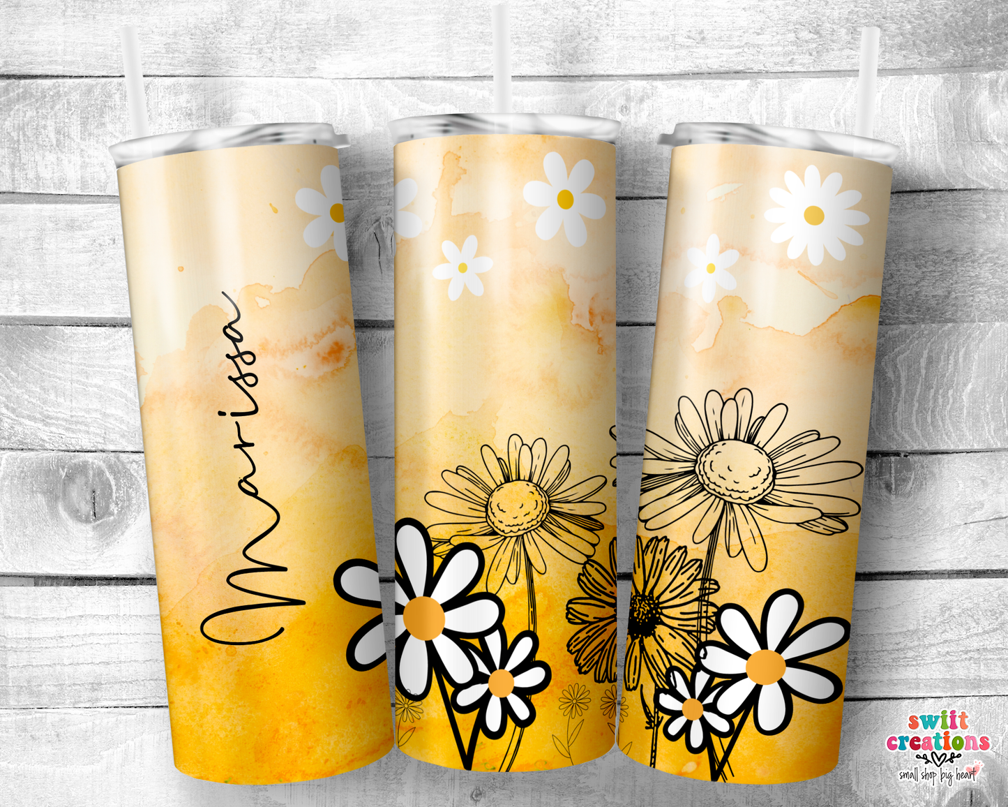 Yellow Daisies Tumbler (T514)
