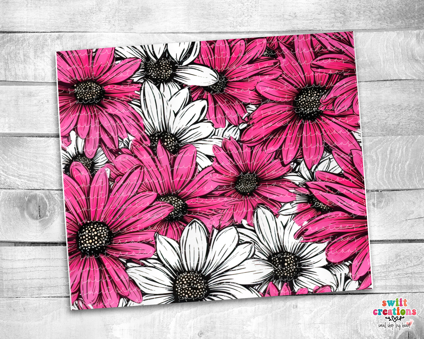 Pink Daisies Tumbler (T525)
