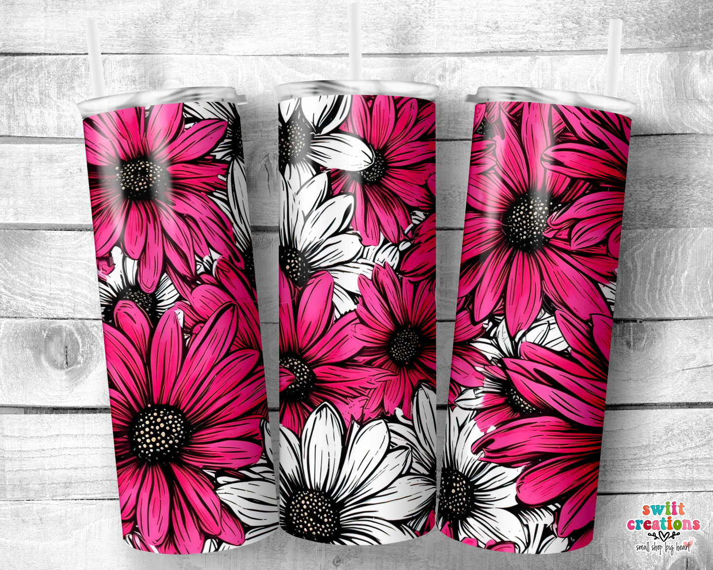 Pink Daisies Tumbler (T525)