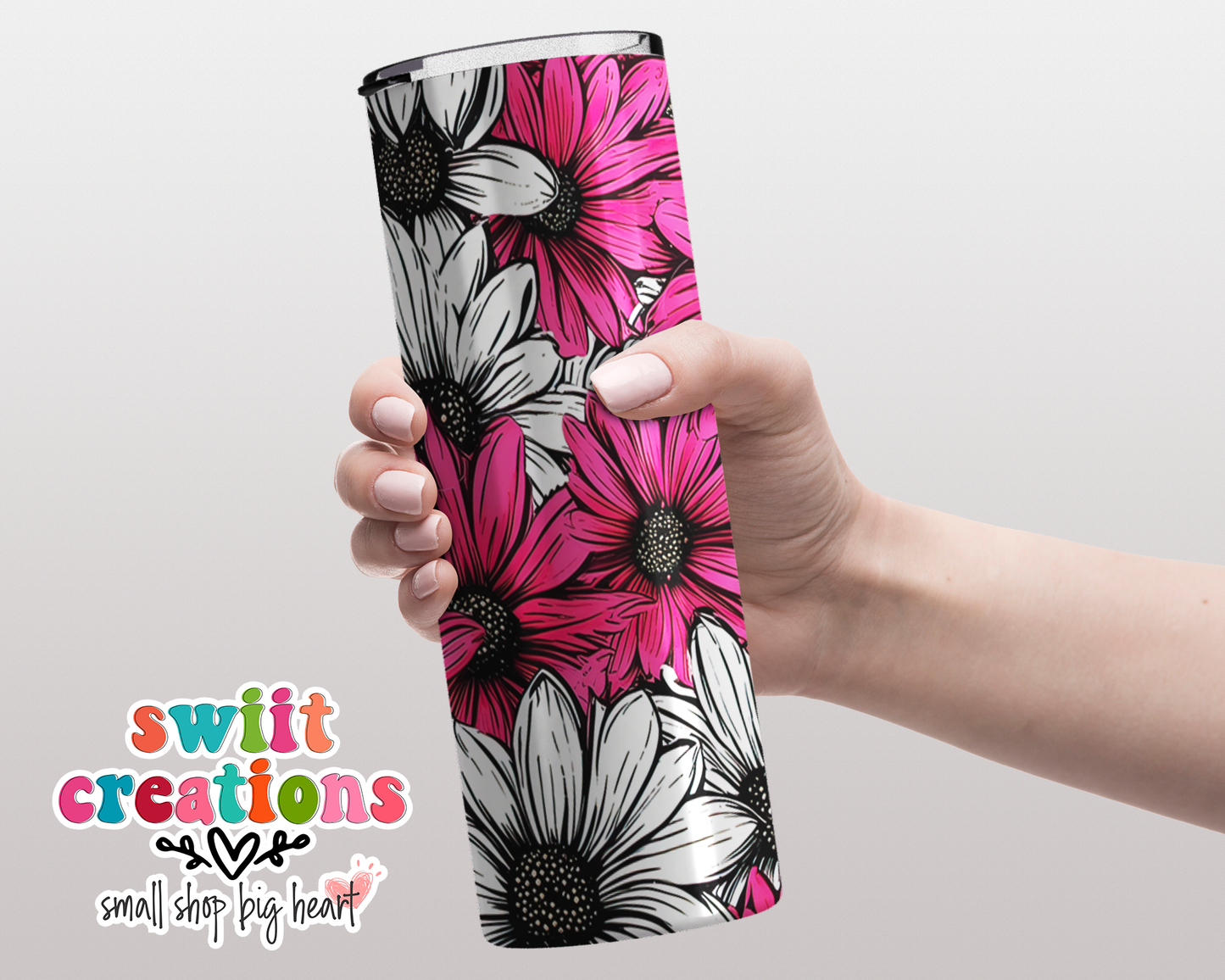 Pink Daisies Tumbler (T525)