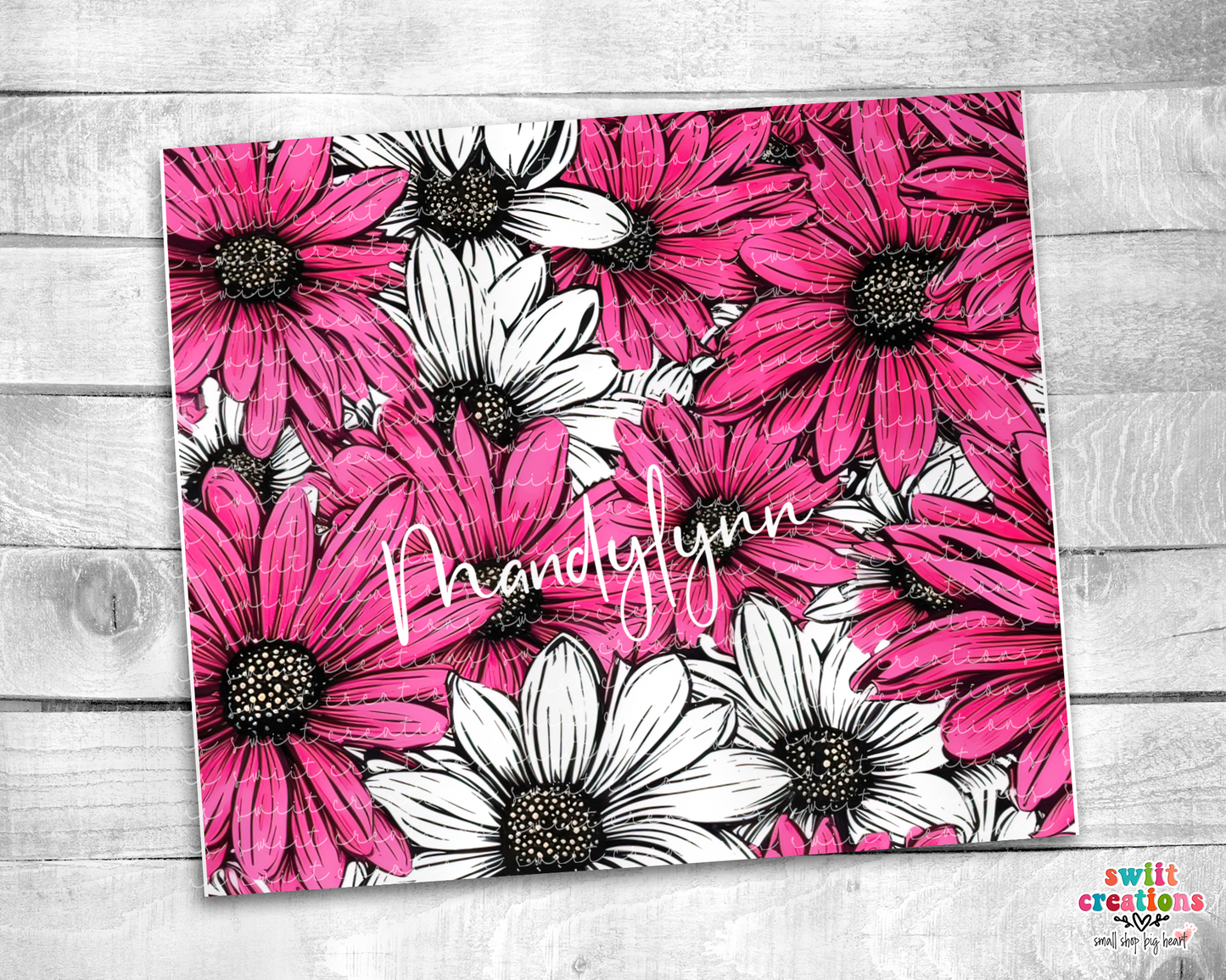 Pink Daisies Tumbler (T525)