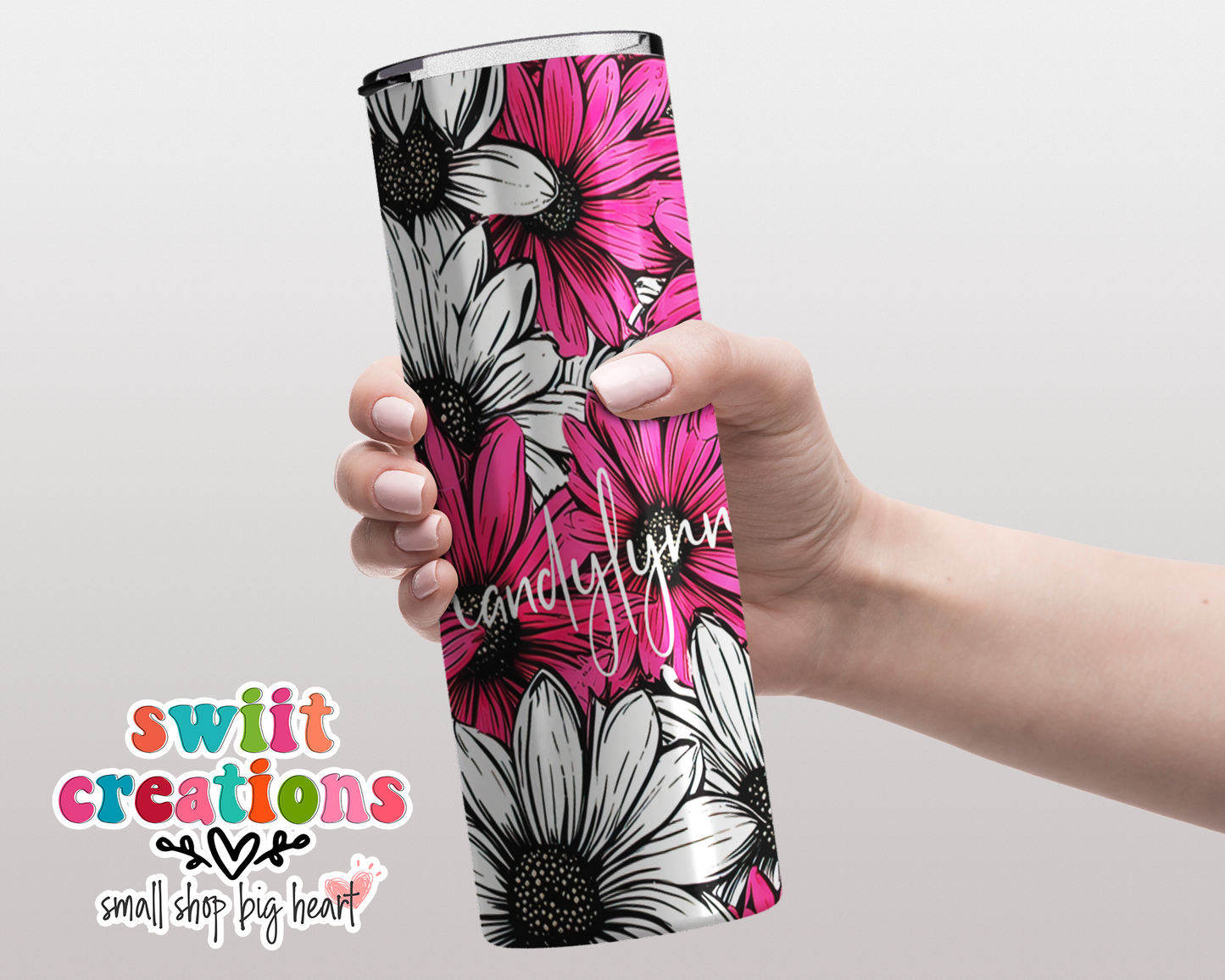 Pink Daisies Tumbler (T525)