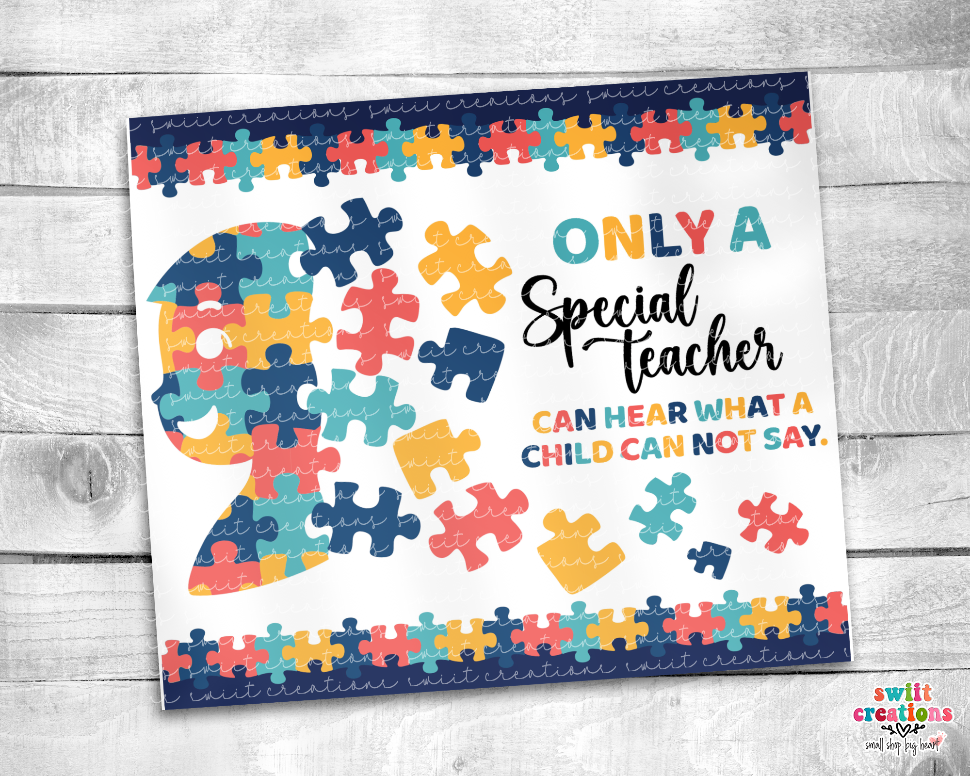 Autism Teacher Tumbler (T526)