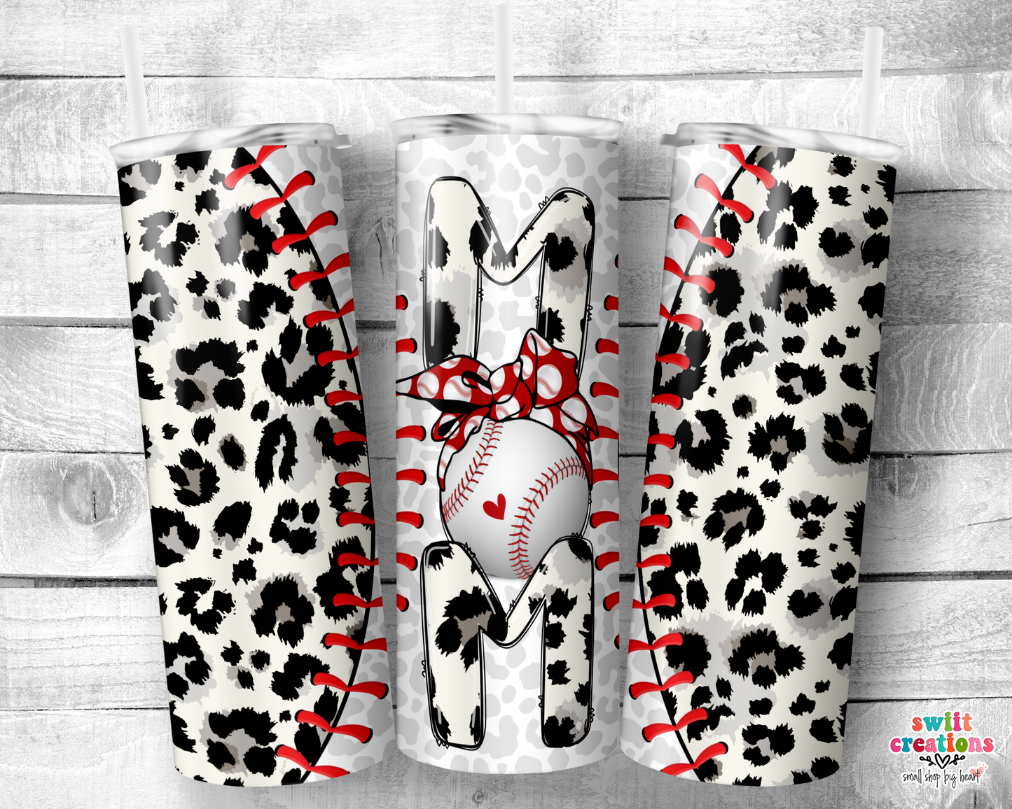 Baseball Mom Cheetah Tumbler (T528)