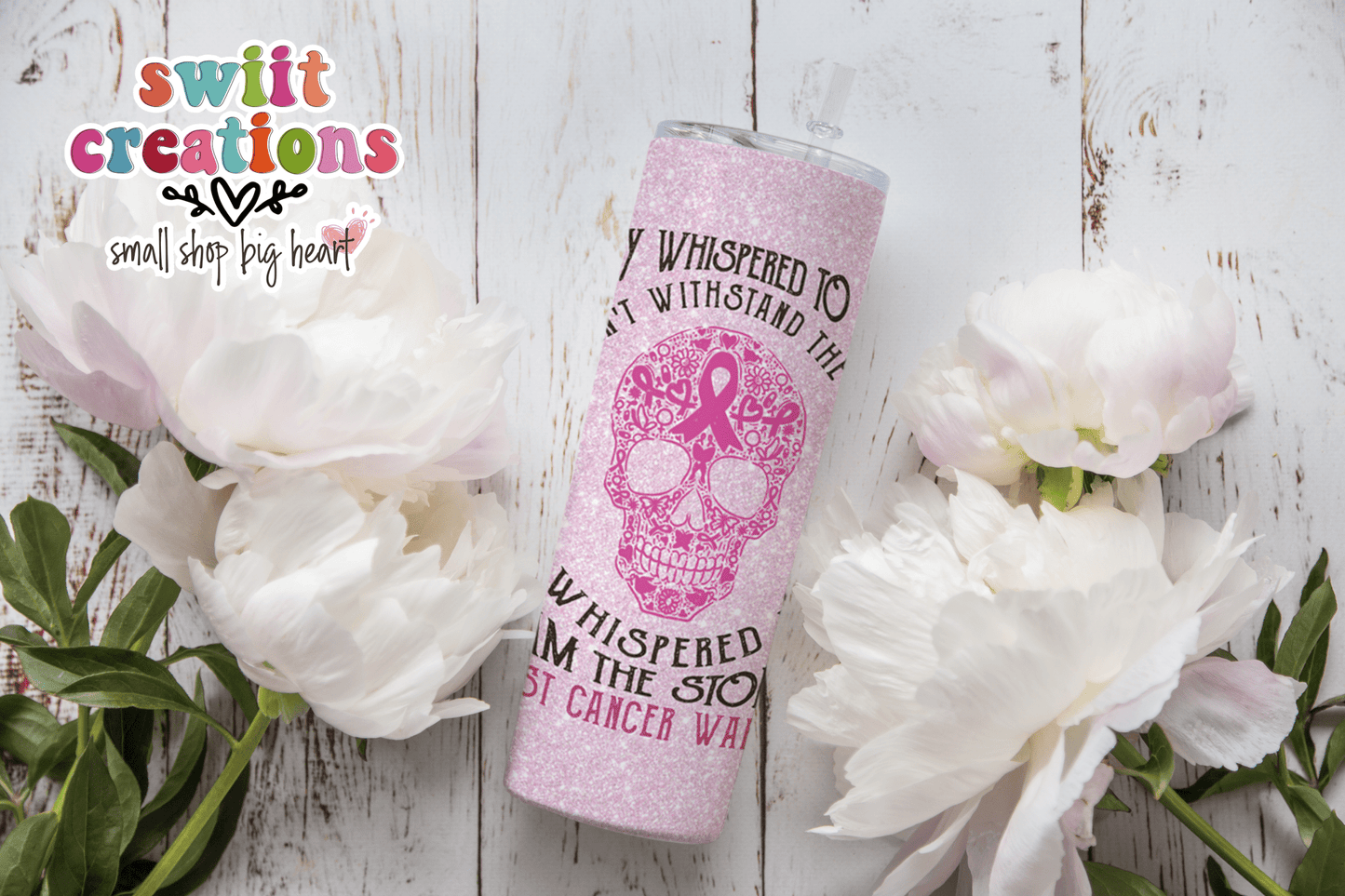 Breast Cancer Warrior 20oz Insulated Tumbler (T513) - Swiit Creations