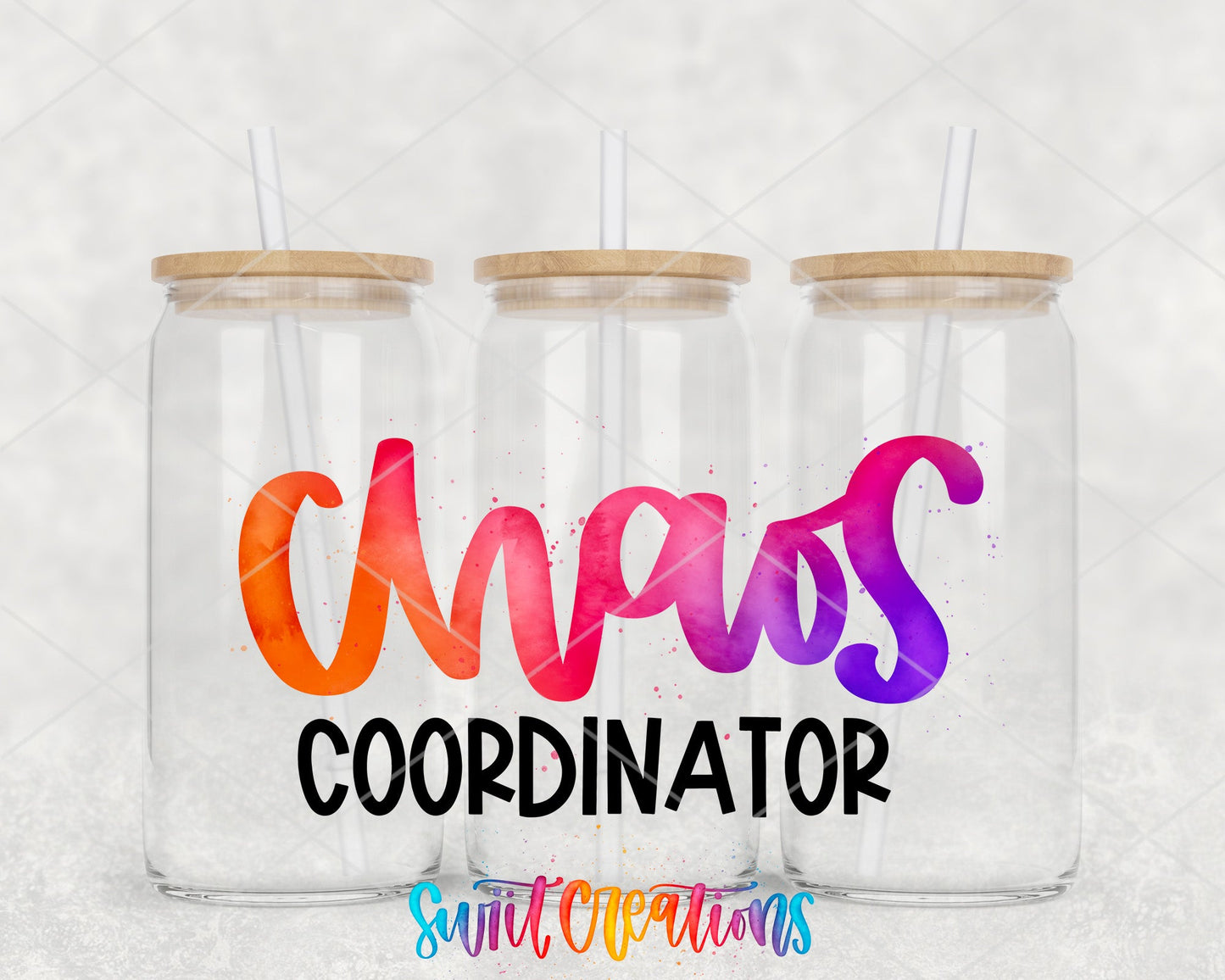 Chaos Coordinator UV DTF Transfer Tumbler Wrap | Colorful Mom Life | DTF226 - Swiit Creations