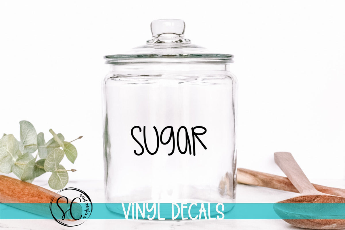 Custom Vinyl Labels for Home Organization | Kitchen, Pantry, Bathroom Decals | Personalized Jar & Bin Stickers | PL14 - Swiit Creations