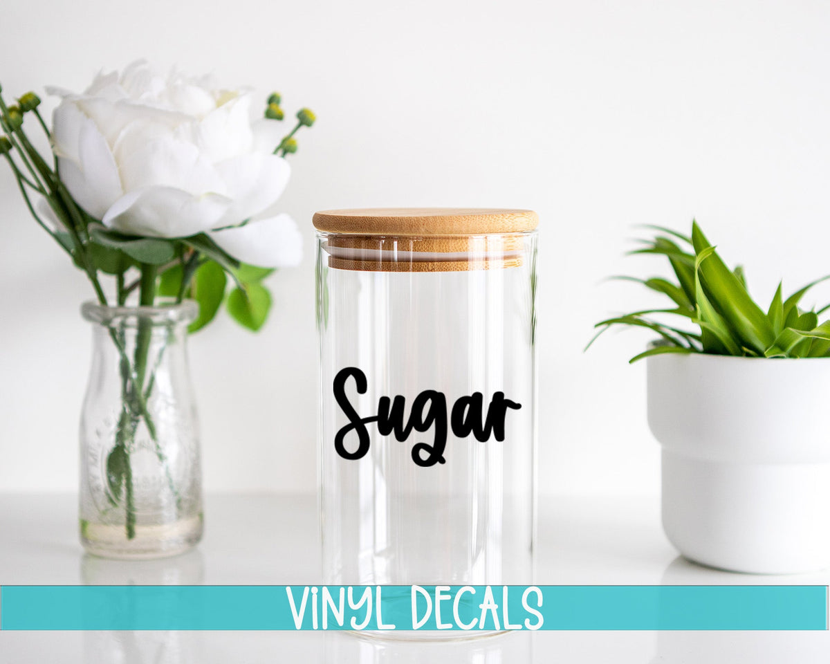 Custom Vinyl Labels for Home Organization | Kitchen, Pantry, Bathroom Decals | Personalized Jar & Bin Stickers | PL15 - Swiit Creations