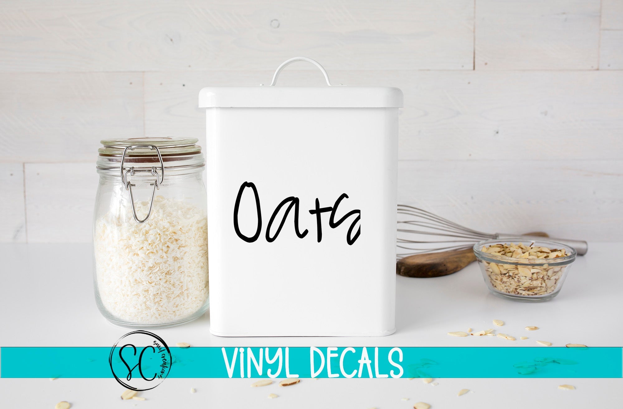 Custom Vinyl Labels for Home Organization | Kitchen, Pantry, Bathroom Decals | Personalized Jar & Bin Stickers | PL24 - Swiit Creations