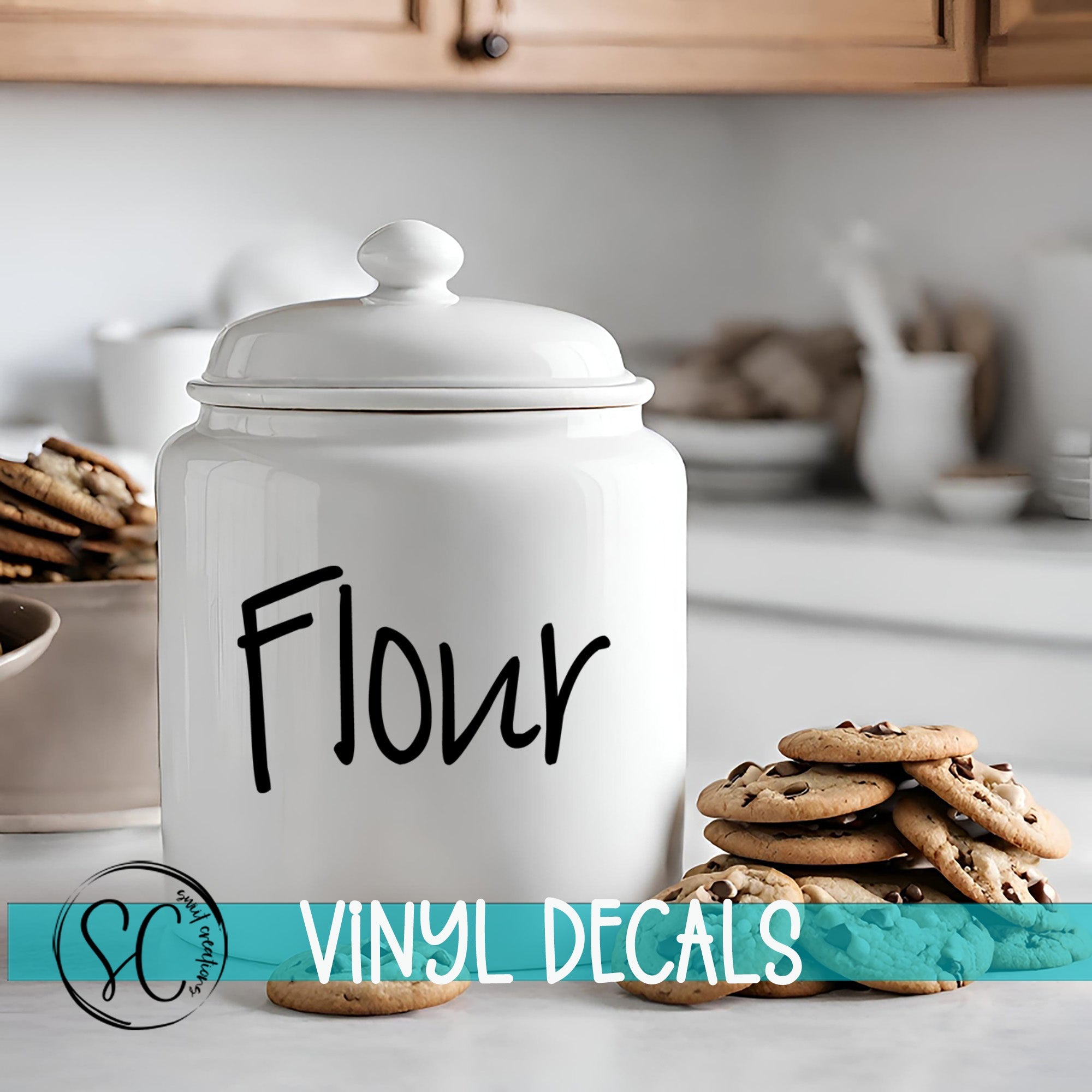 Custom Vinyl Labels for Home Organization | Kitchen, Pantry, Bathroom Decals | Personalized Jar & Bin Stickers | PL24 - Swiit Creations