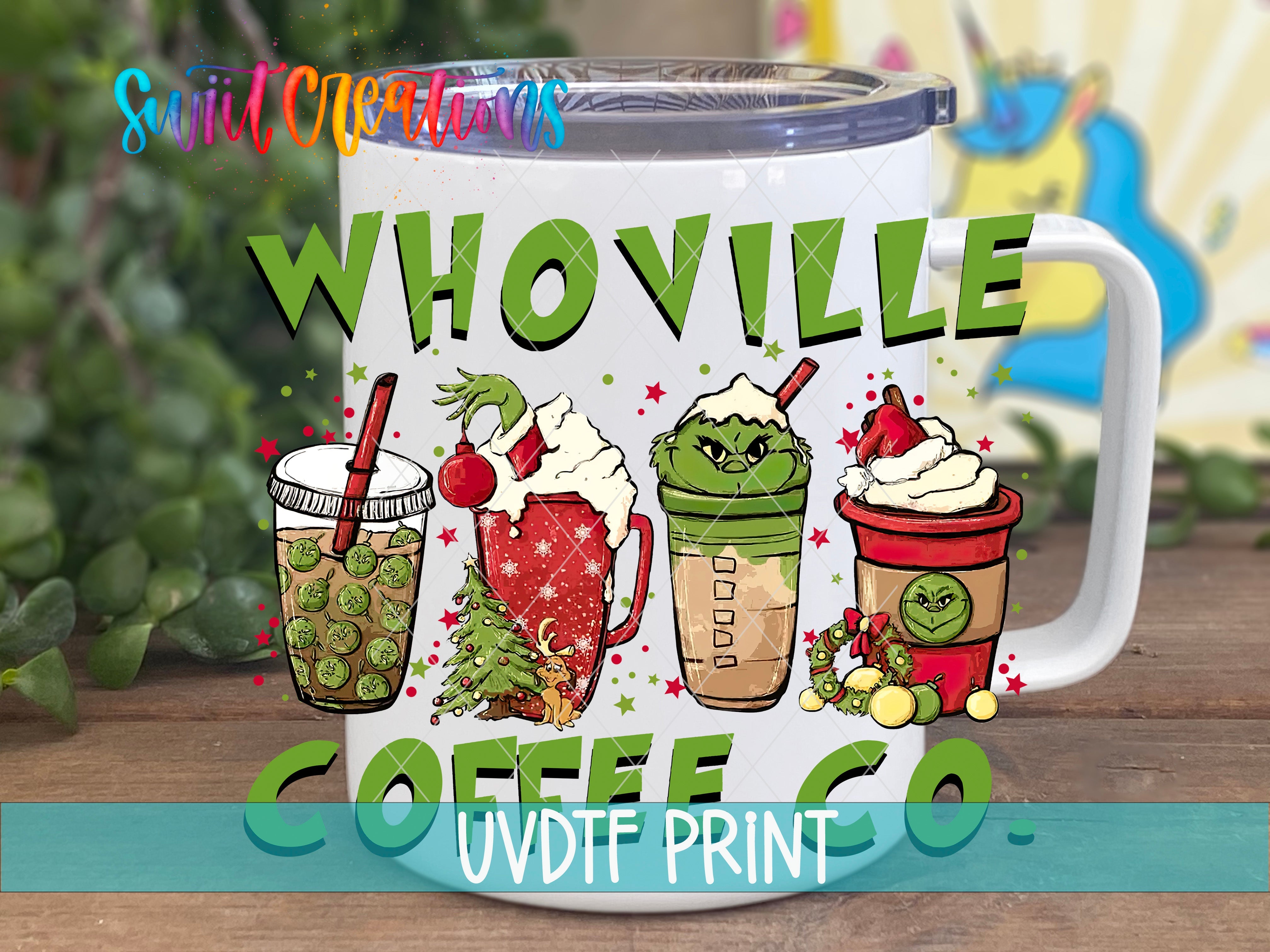 a coffee mug with the words whovillee coffee on it