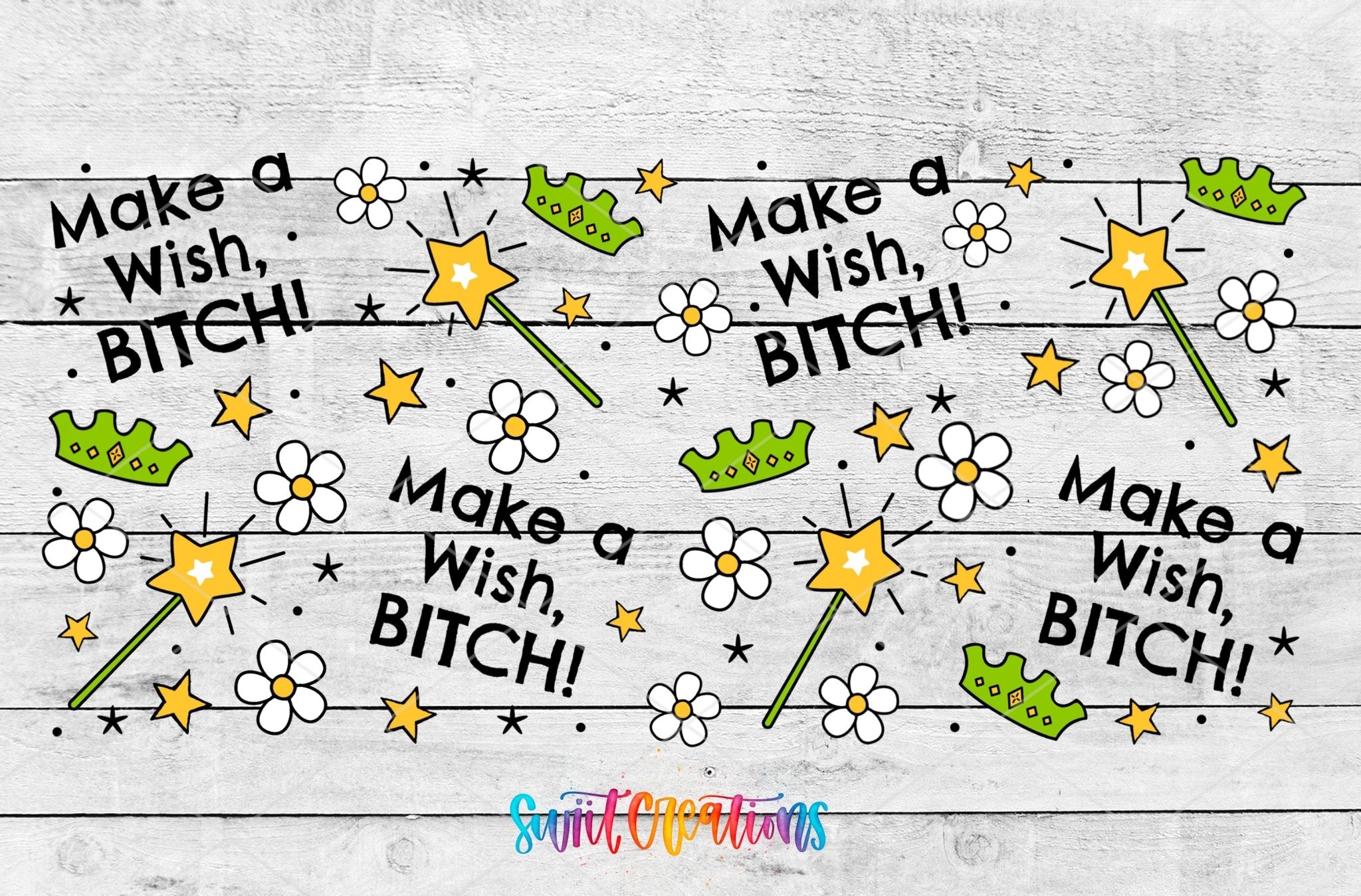 Fairy Wand Make A Wish Sassy UV DTF Transfer Tumbler Wrap | DTF331 - Swiit Creations