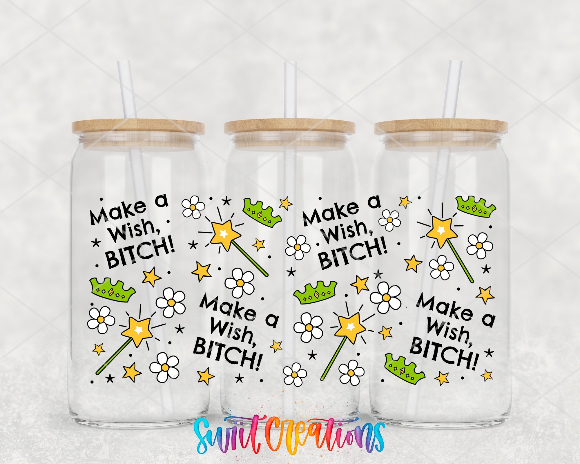 Fairy Wand Make A Wish Sassy UV DTF Transfer Tumbler Wrap | DTF331 - Swiit Creations