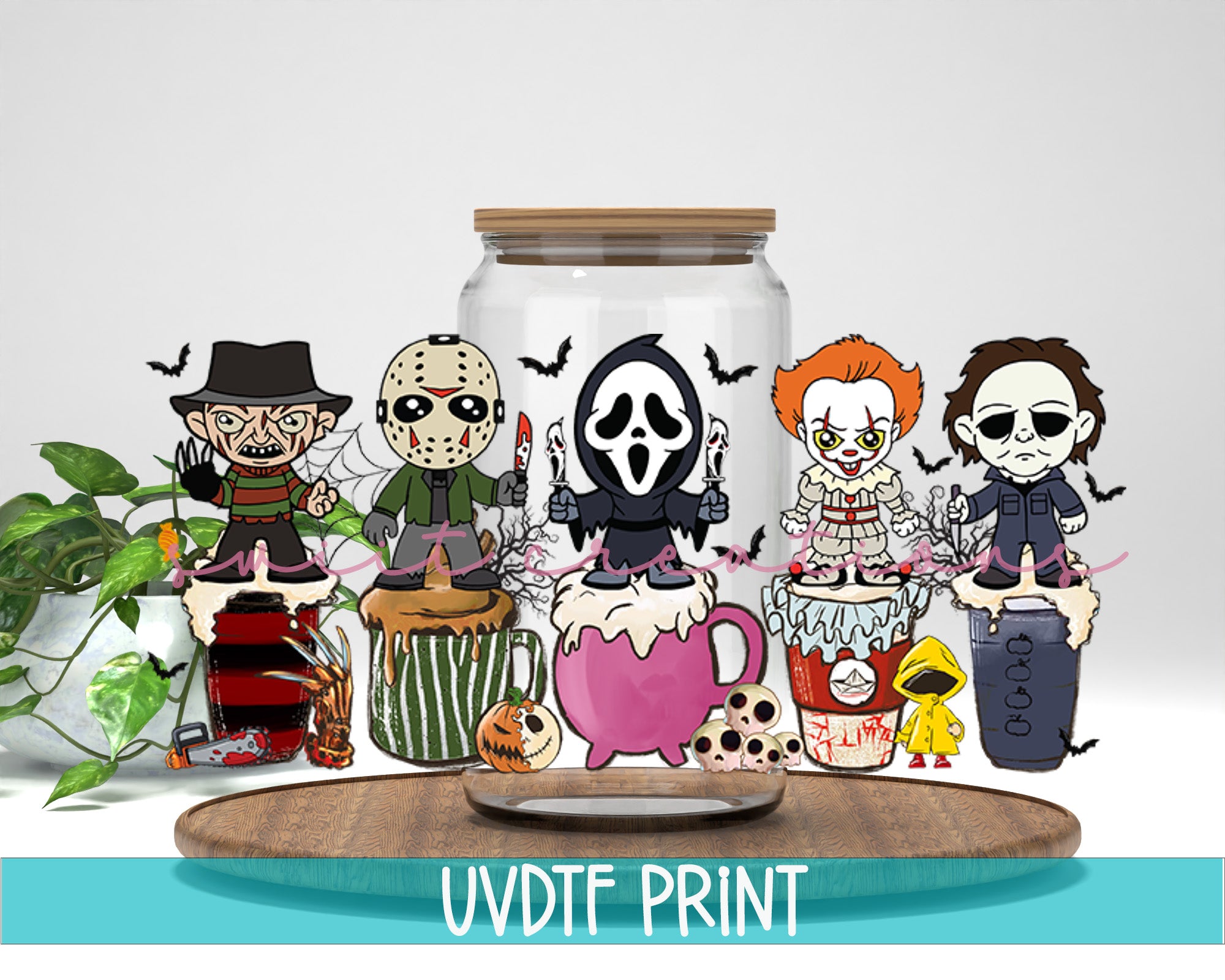 a group of paper dolls sitting on top of a table