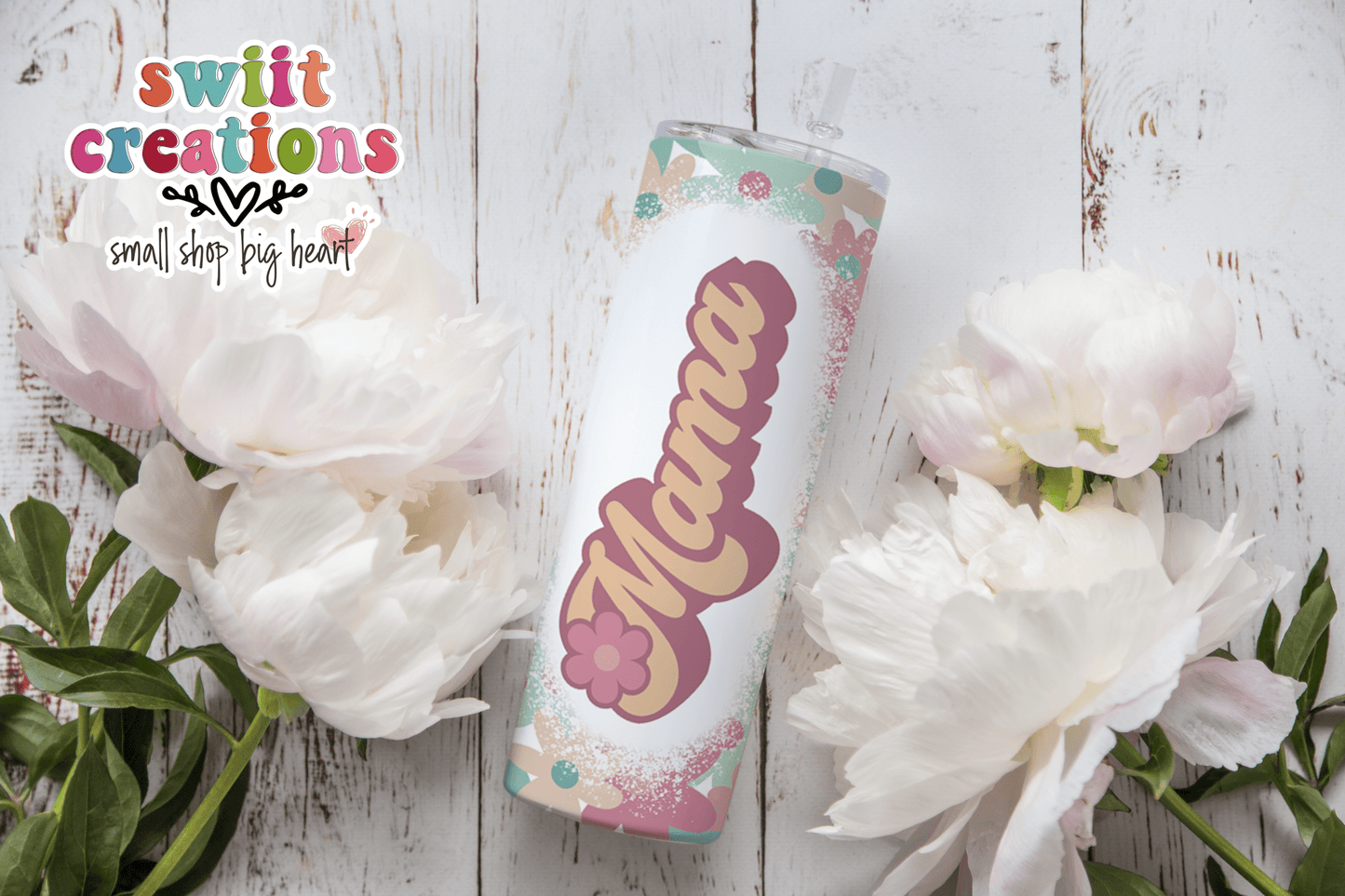 Flower Mama Tumbler (T491) - Swiit Creations