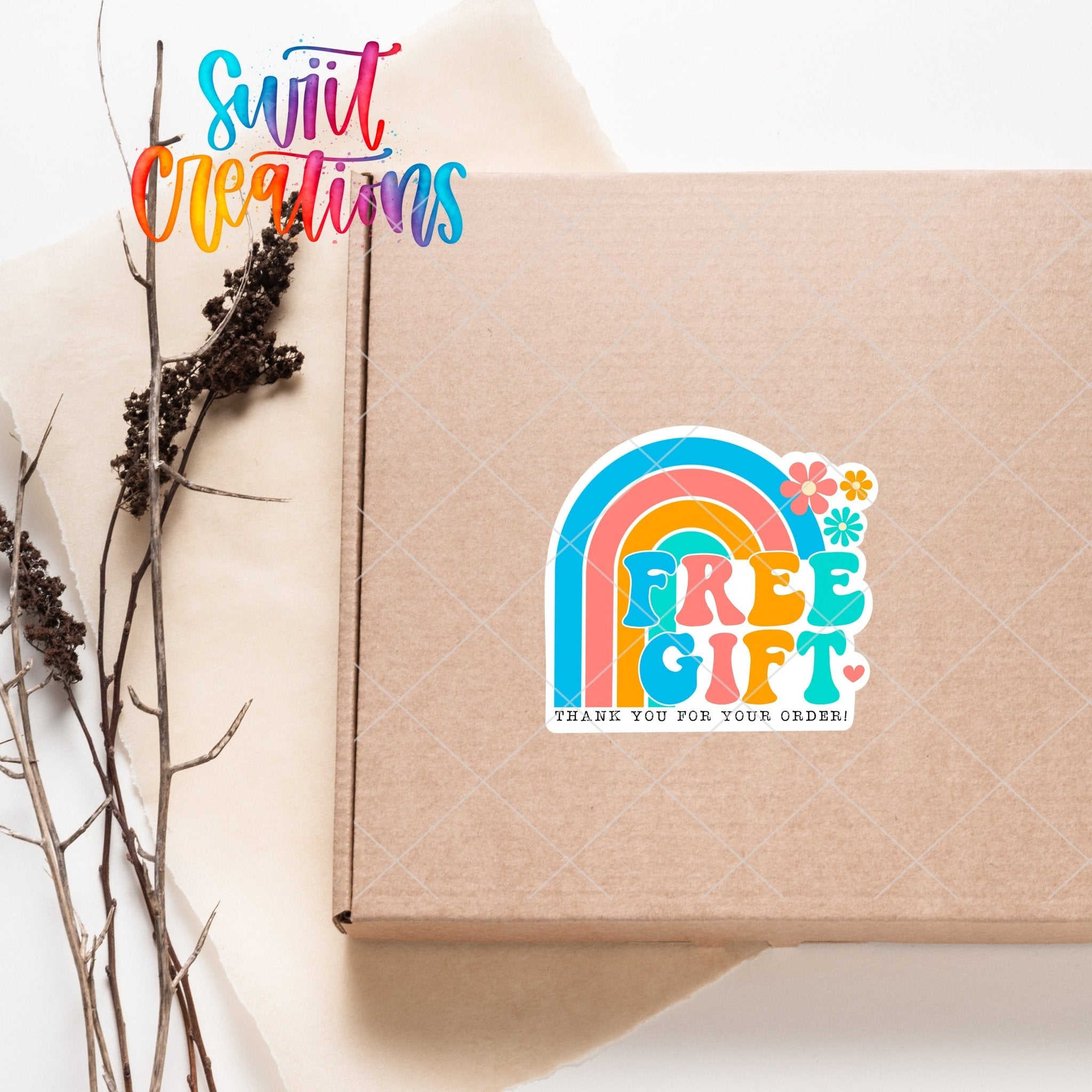 Free Gift Thank You Sticker | SB67 - Swiit Creations