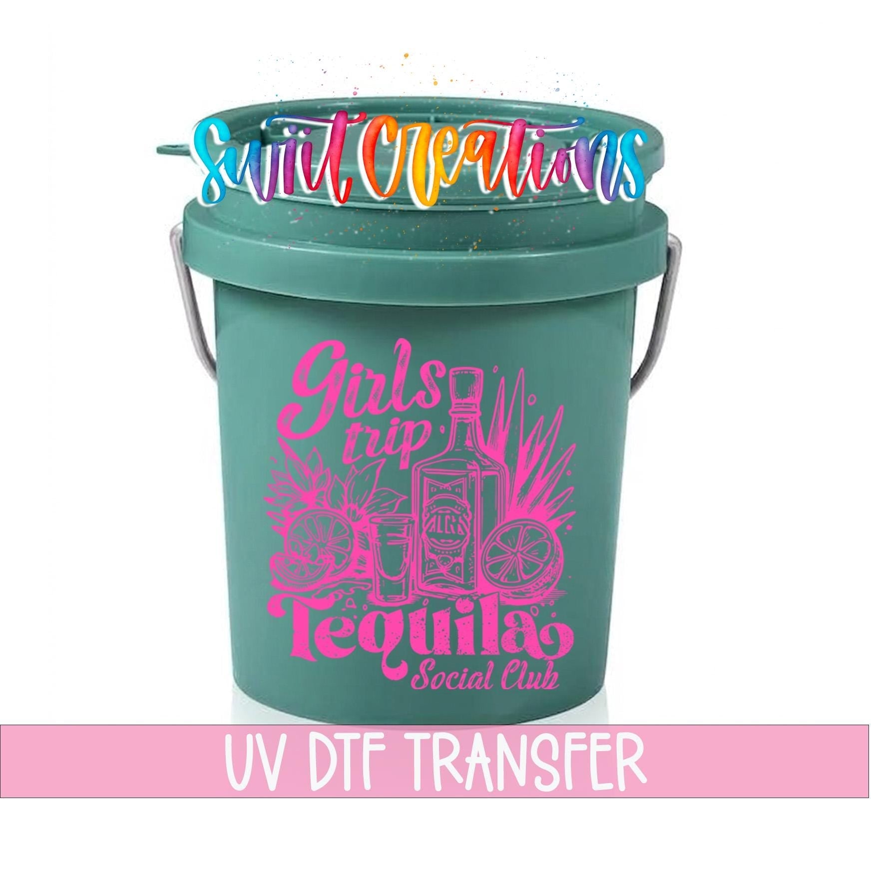 Girls Trip Tequila Social Club Mini Bucket UV DTF Transfer | MB1556 - Swiit Creations