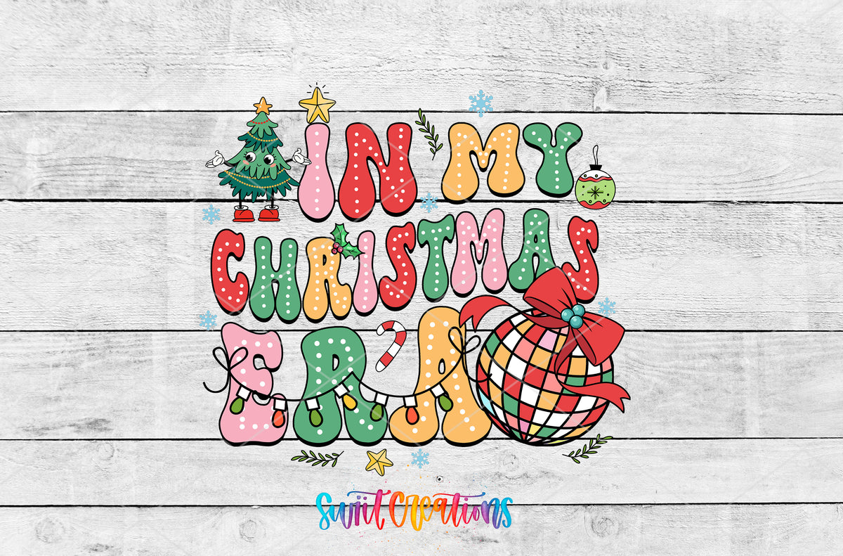 In My Christmas Era artwork detail for the finished 16 oz tumbler